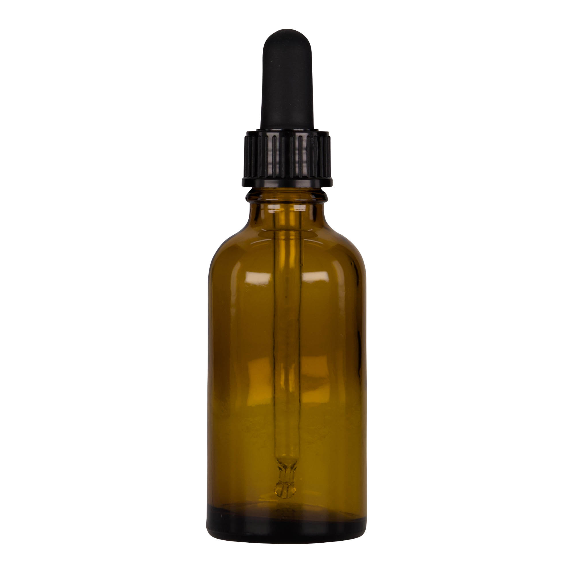50 ml lieková fľaštička s kvapkadlom, sklo, hnedo-čierna, hrdlo: DIN 18
