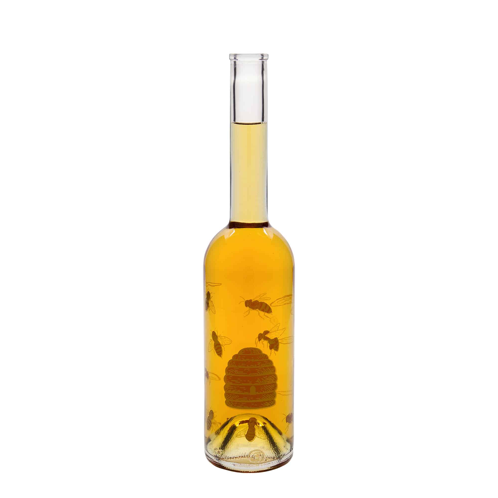 500 ml sklená fľaša „Opera“, motív: včely, hrdlo: korok