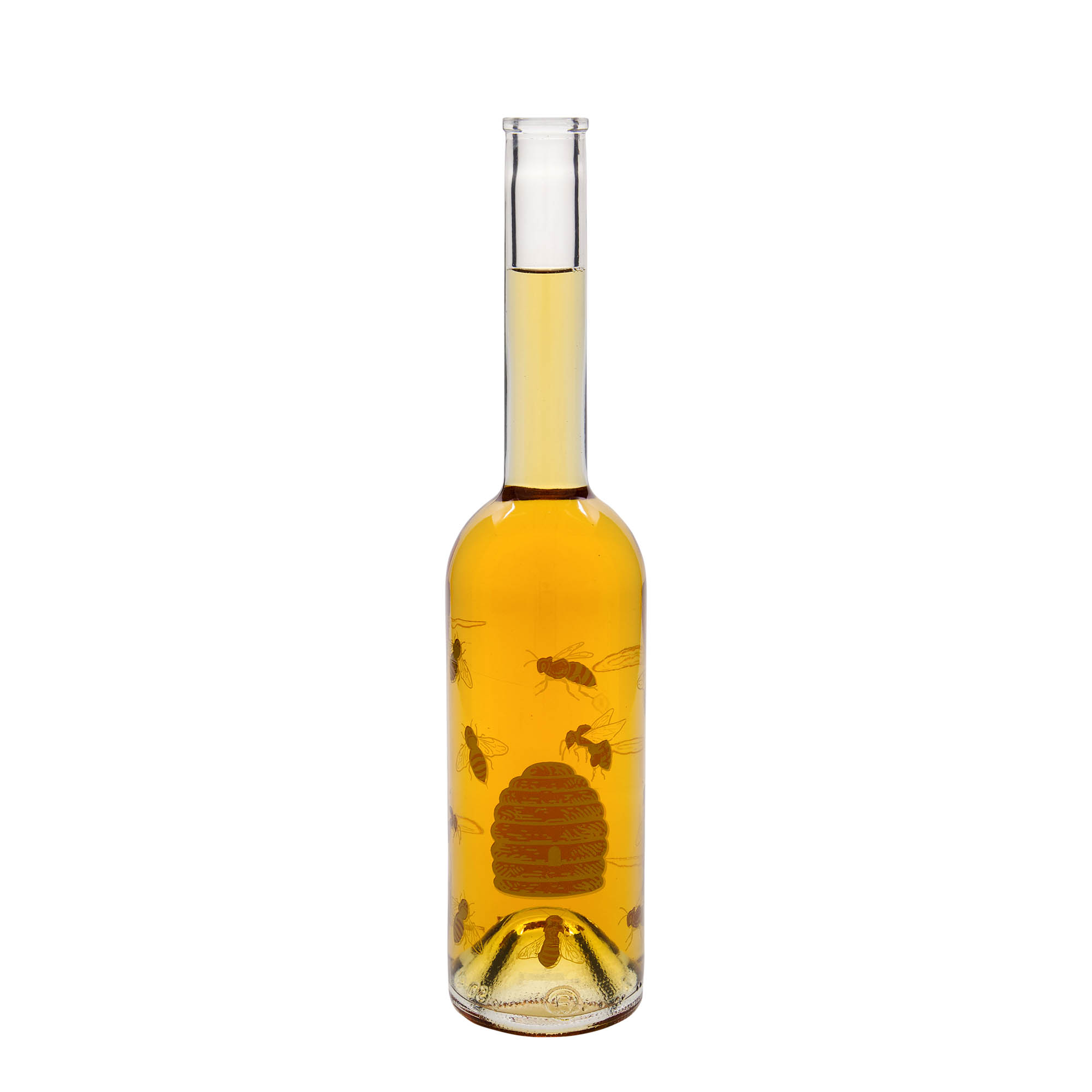 500 ml sklenená fľaša 'Opera', motív: Včely, hrdlo: korok