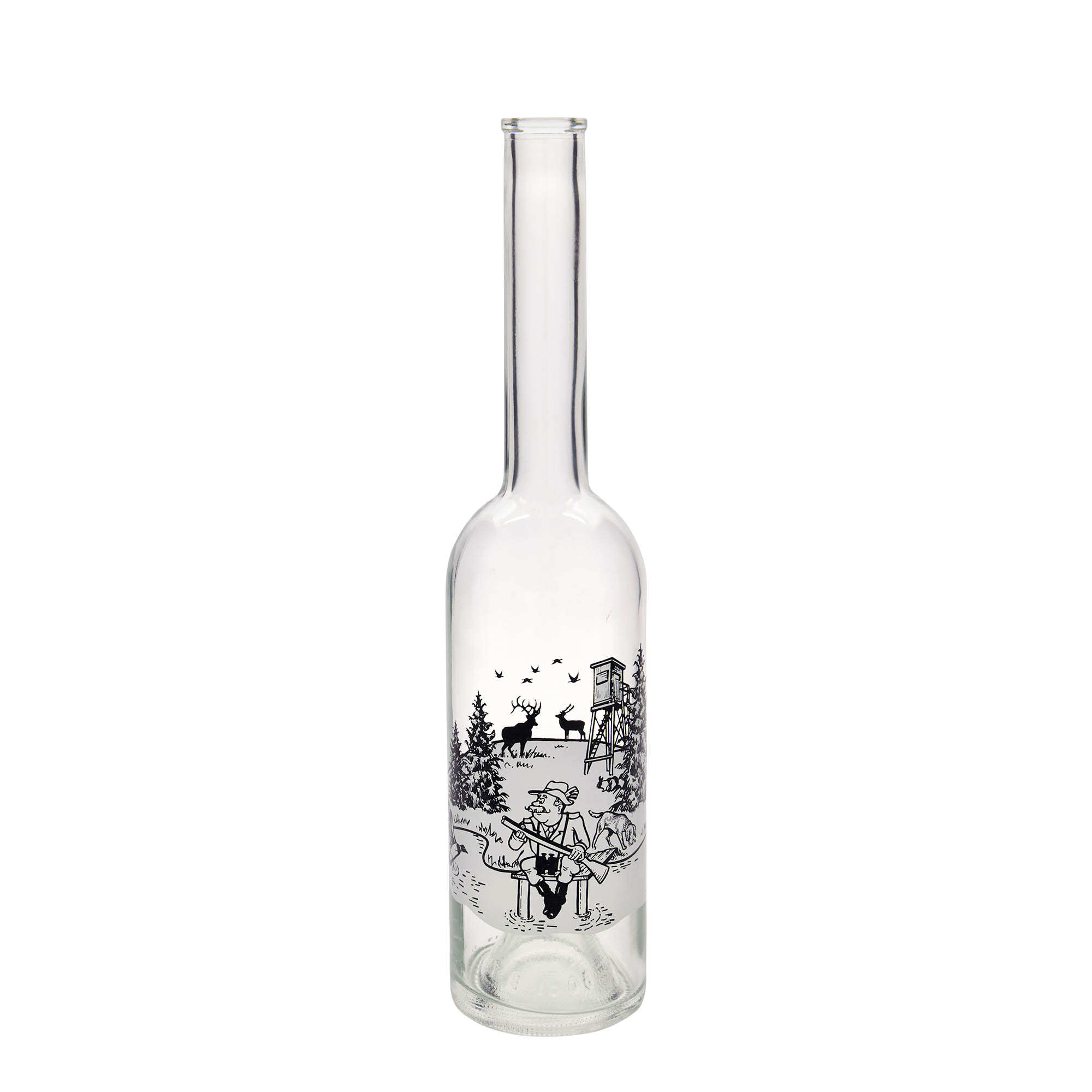 500 ml sklenená fľaša 'Opera', motív: Lovec, hrdlo: korok 500 ml sklenená fľaša 'Opera', motív: Lovec, hrdlo: korok