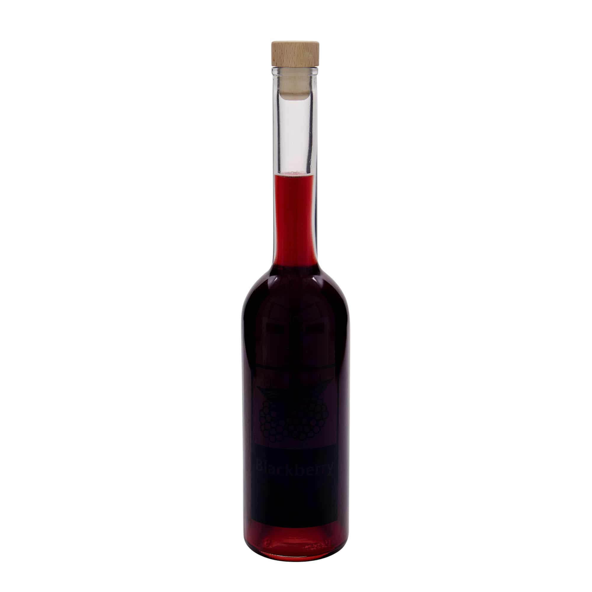 500 ml sklená fľaša „Opera“, motív: Blackberry, hrdlo: korok
