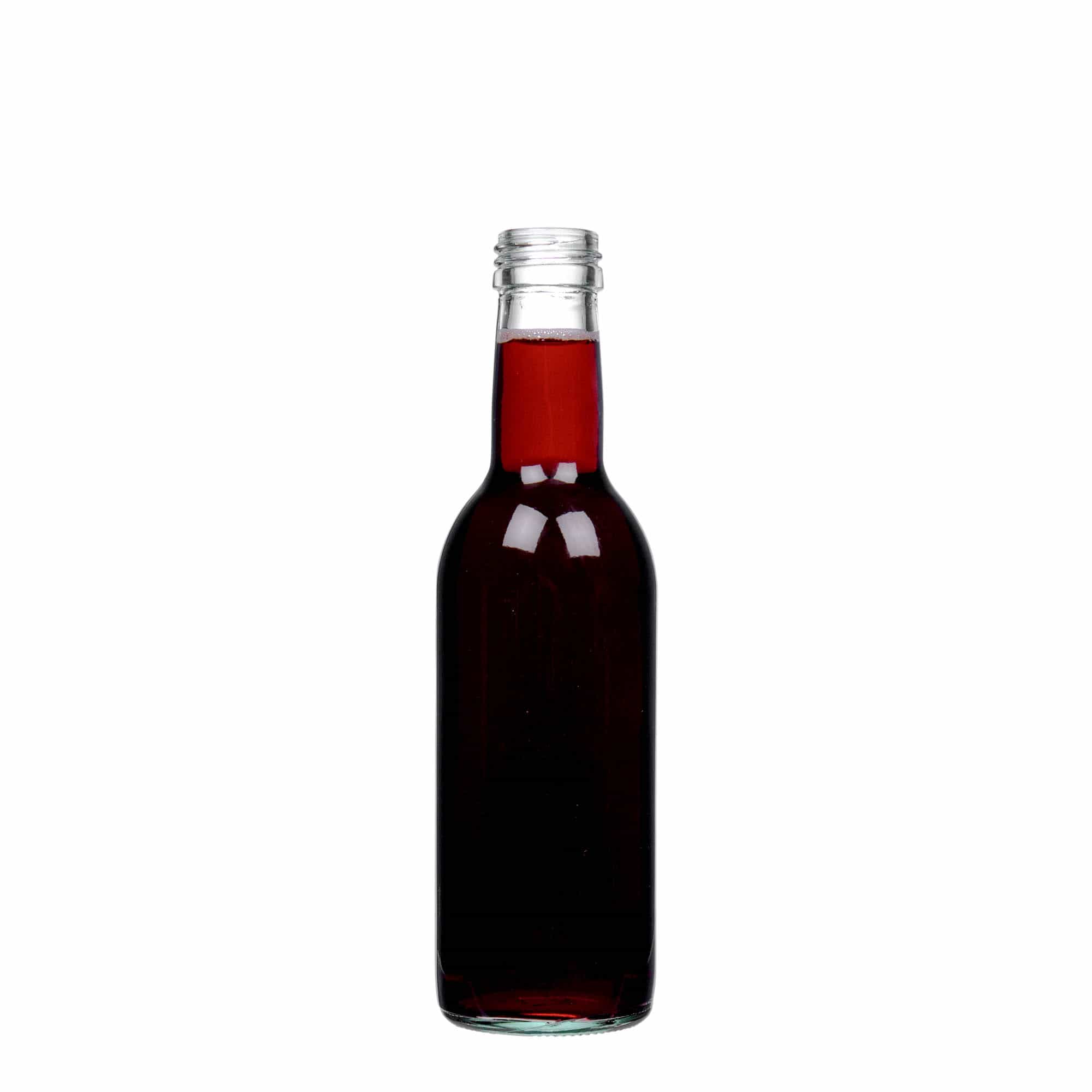 250 ml sklenená fľaša 'Bordeaux', hrdlo: PP 28