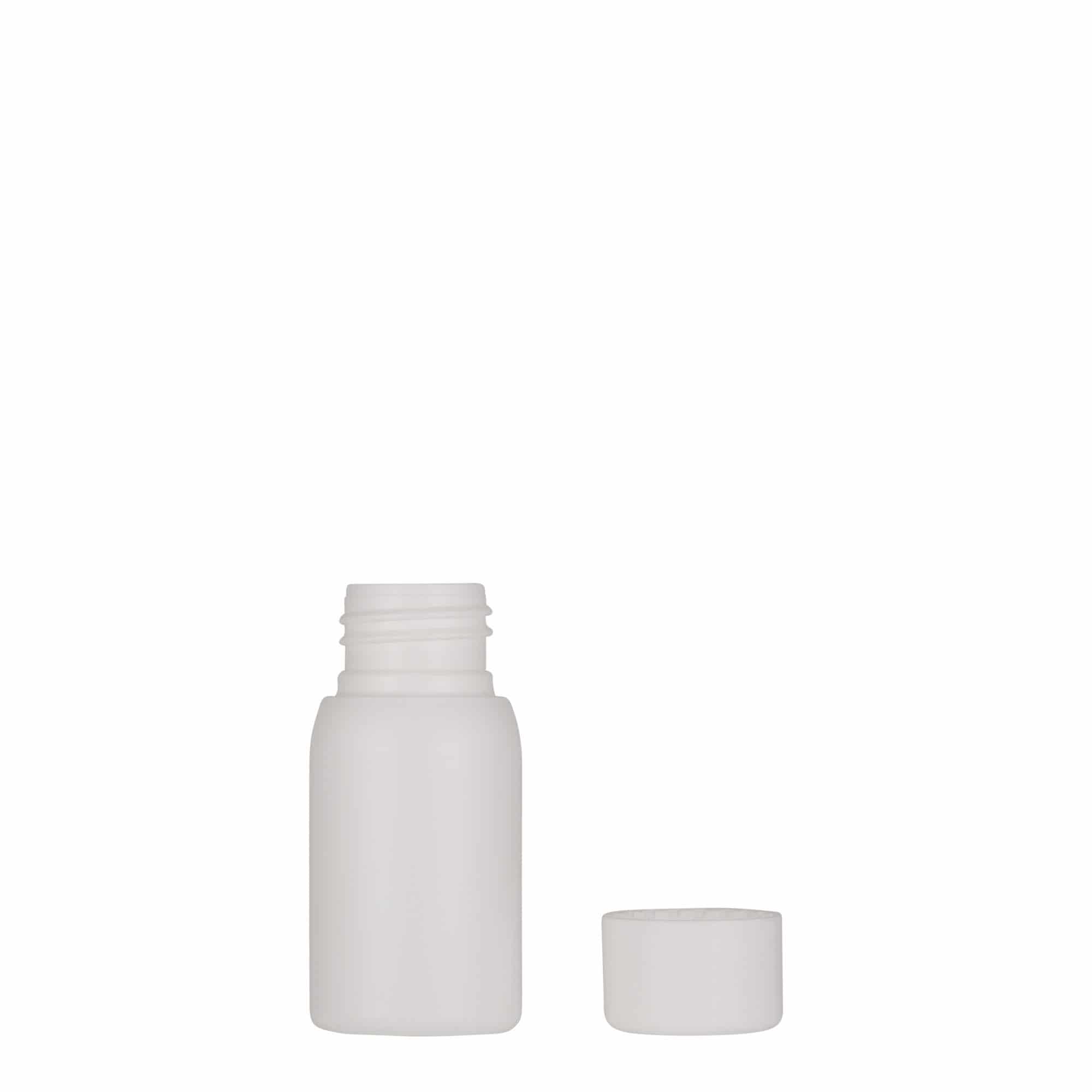 30 ml plastová fľaša „Tuffy“, HDPE, biela farba, hrdlo: GPI 24/410
