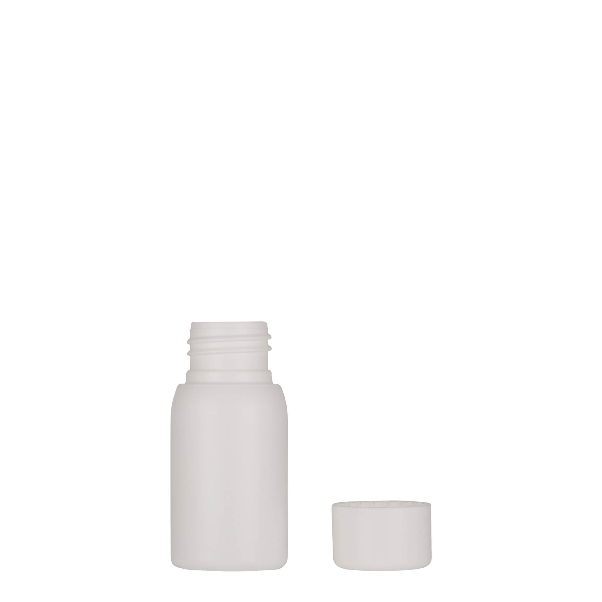 30 ml plastová fľaša 'Tuffy', HDPE, biela, hrdlo: 24/410