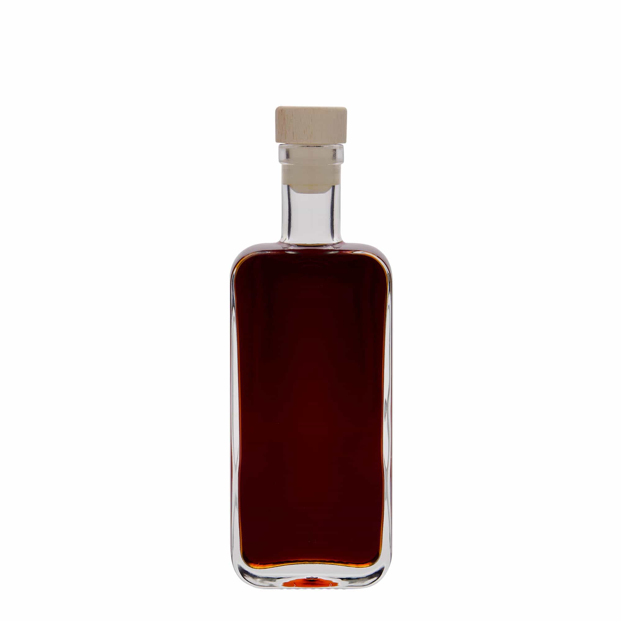 200 ml sklená fľaša „Nice“, obdĺžniková, hrdlo: korok