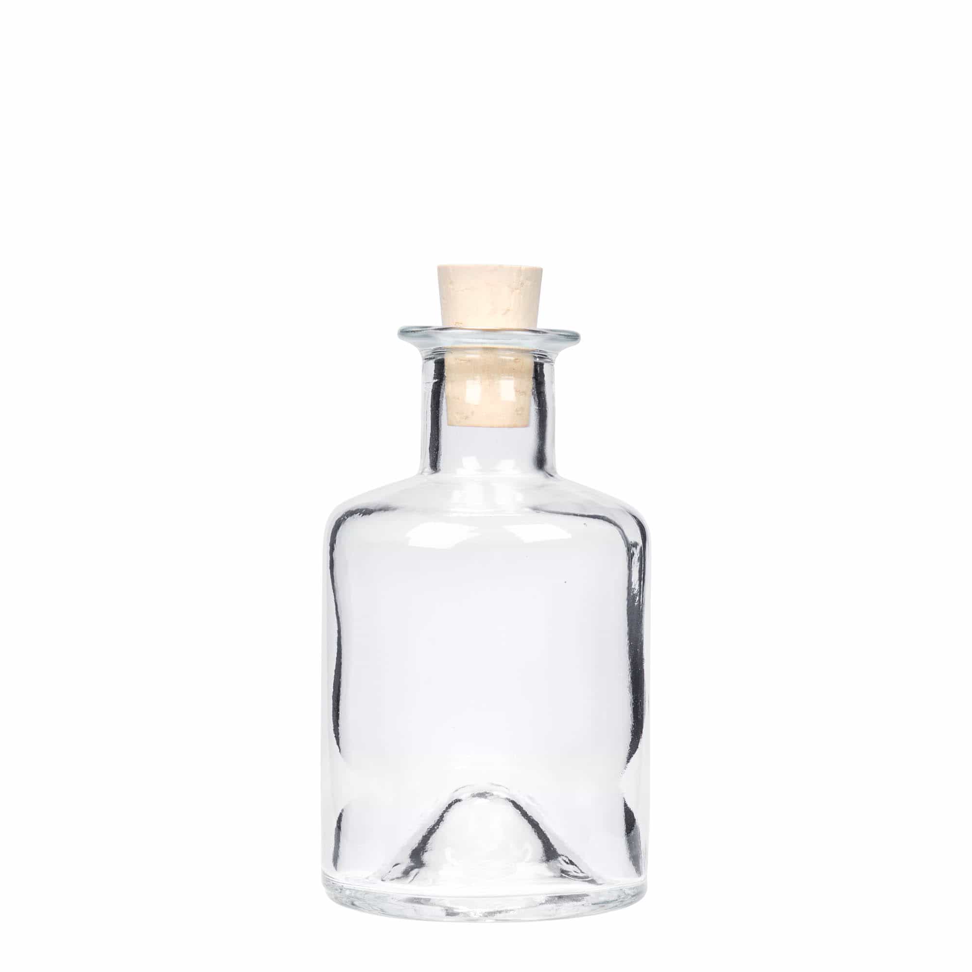 200 ml lekárenská sklenená fľaša, hrdlo: korkové