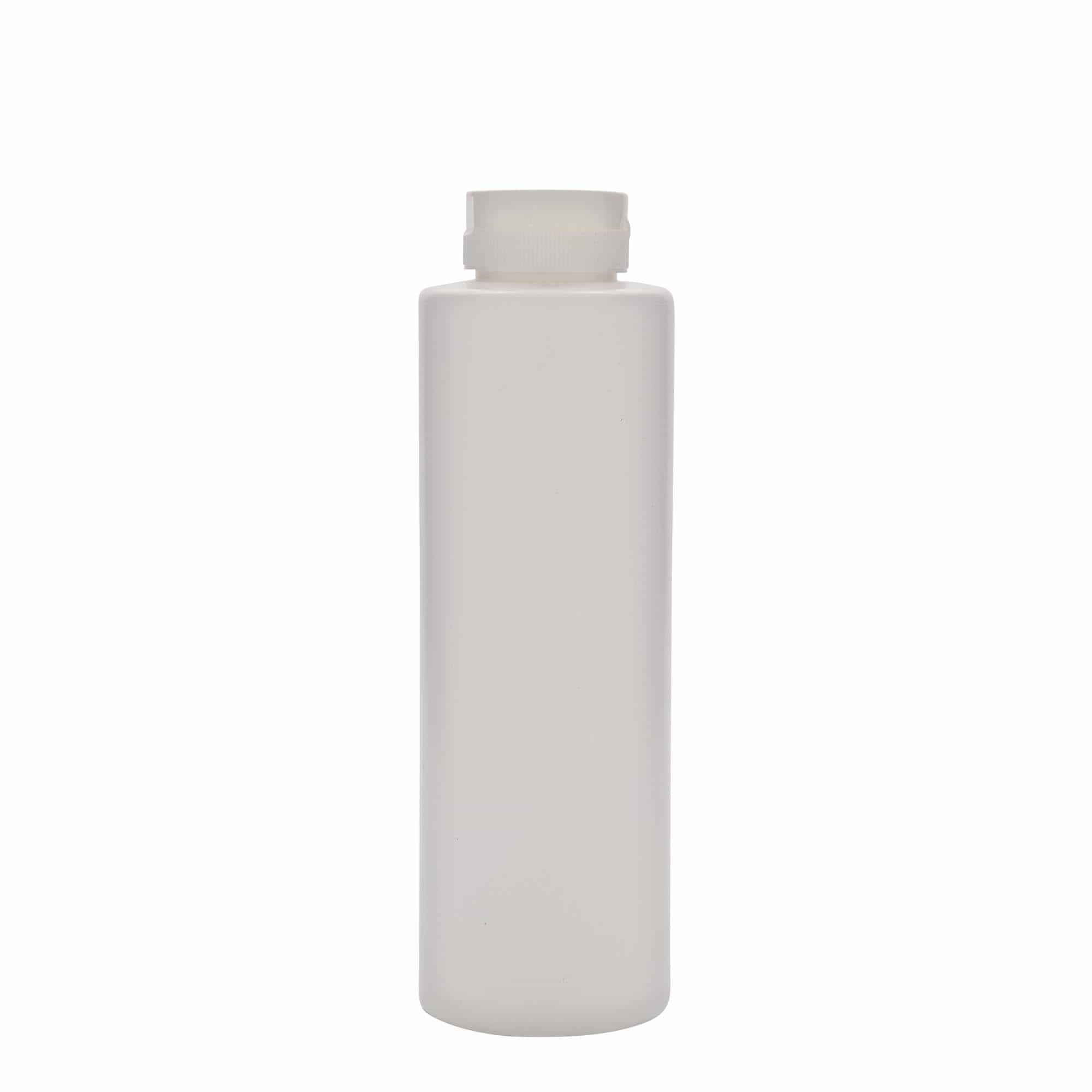 500 ml fľaša na omáčku, LDPE plast, biela farba, hrdlo: GPI 38/400