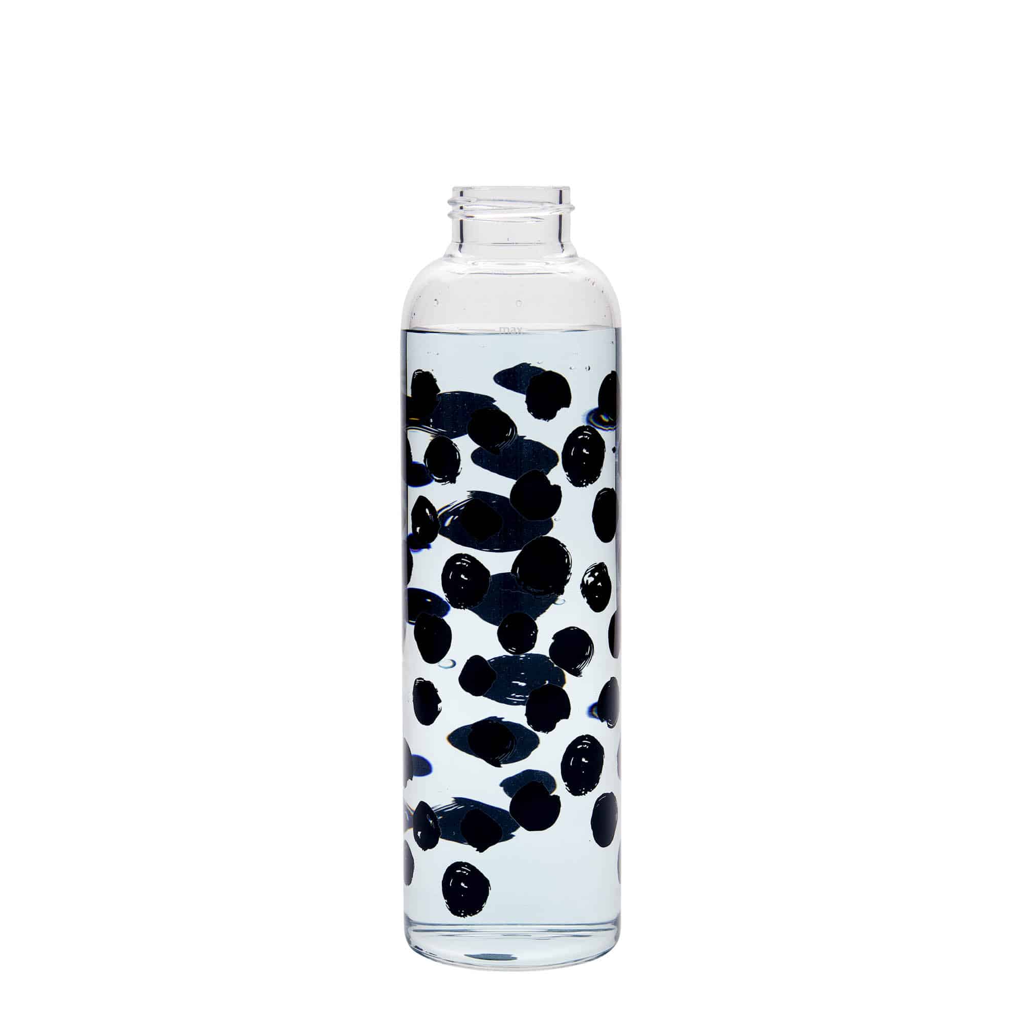 500 ml fľaša „Perseus“, motív: čierne body, hrdlo: skrutkovací uzáver