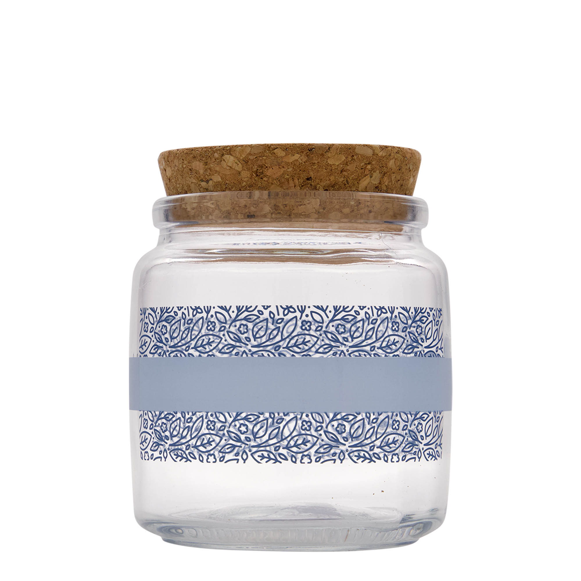 750 ml korková fľaša 'Giara', motív: Naturalmente blu, hrdlo: korkové
