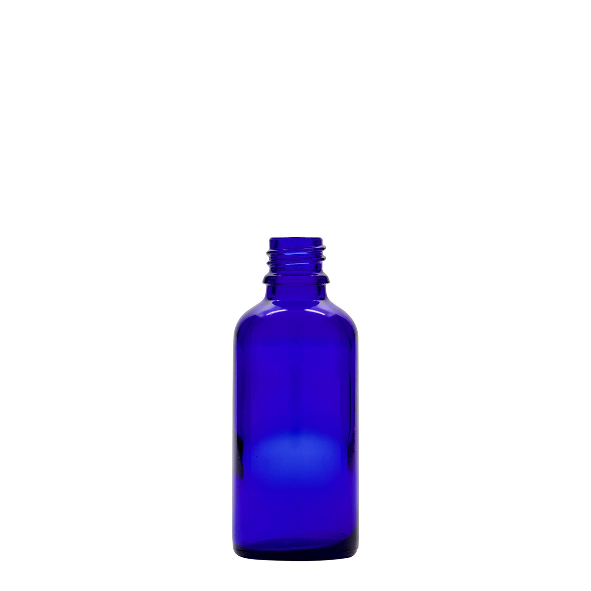 50 ml kvapkacia fľaštička lekárska, sklo, kráľovská modrá-červená, hrdlo: DIN 18 50 ml kvapkacia fľaštička lekárska, sklo, kráľovská modrá-červená, hrdlo: DIN 18
