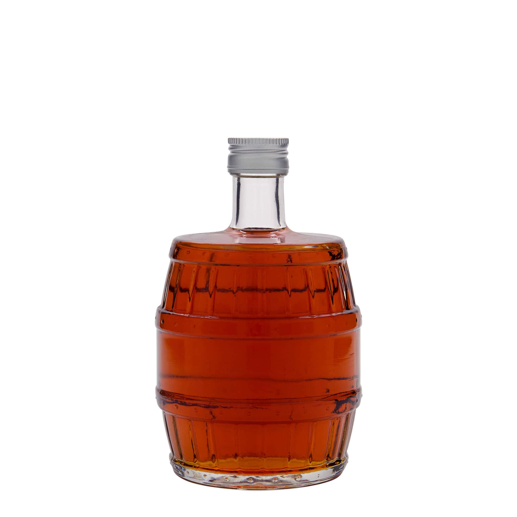 500 ml sklenená fľaša „sud“, hrdlo: PP 28