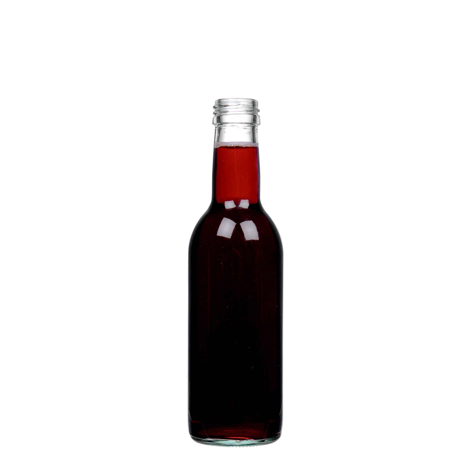250 ml sklenená fľaša 'Bordeaux', hrdlo: PP 28