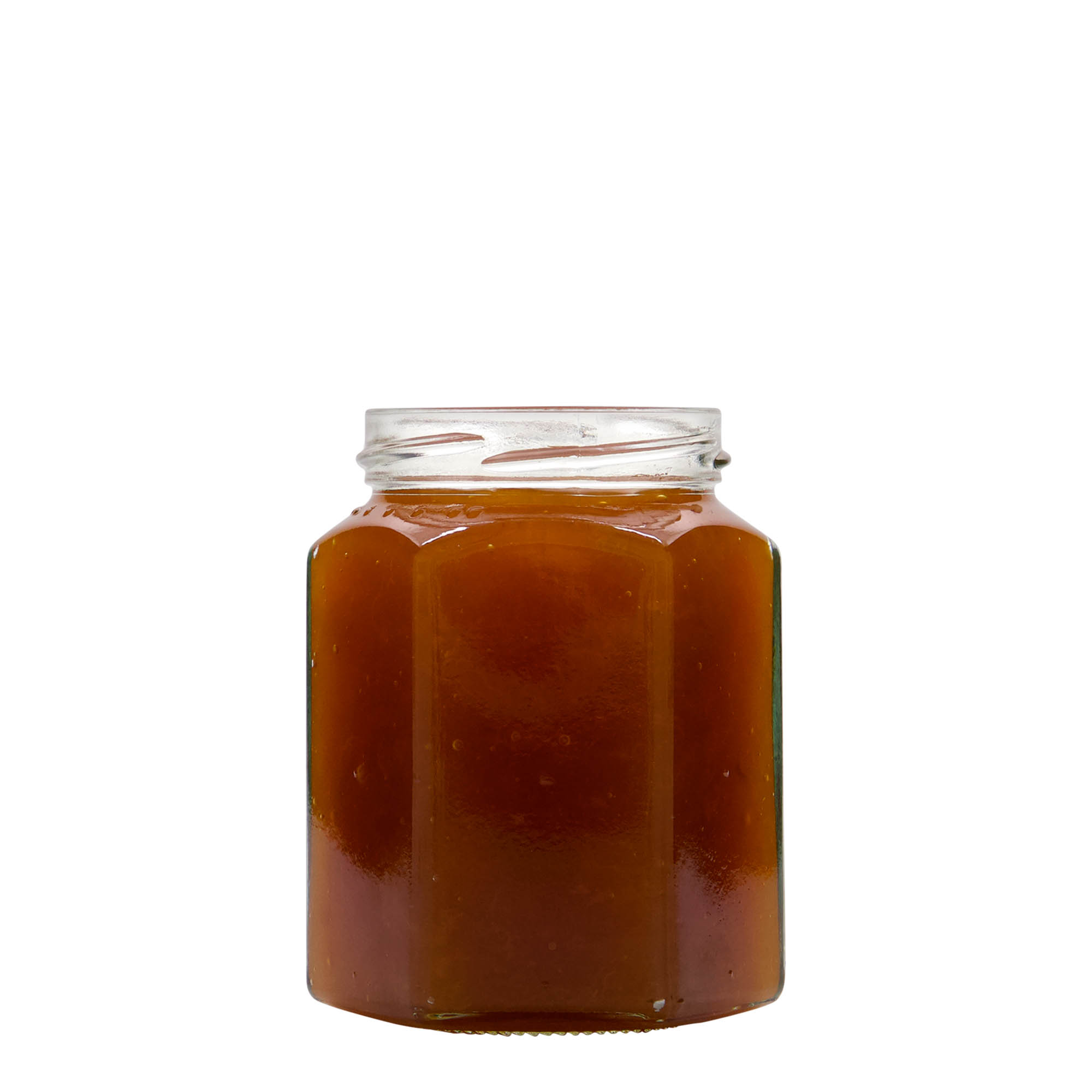 288 ml šesťhranná sklenená nádoba, hrdlo: Twist-Off (TO 63) 288 ml šesťhranná sklenená nádoba, hrdlo: Twist-Off (TO 63)