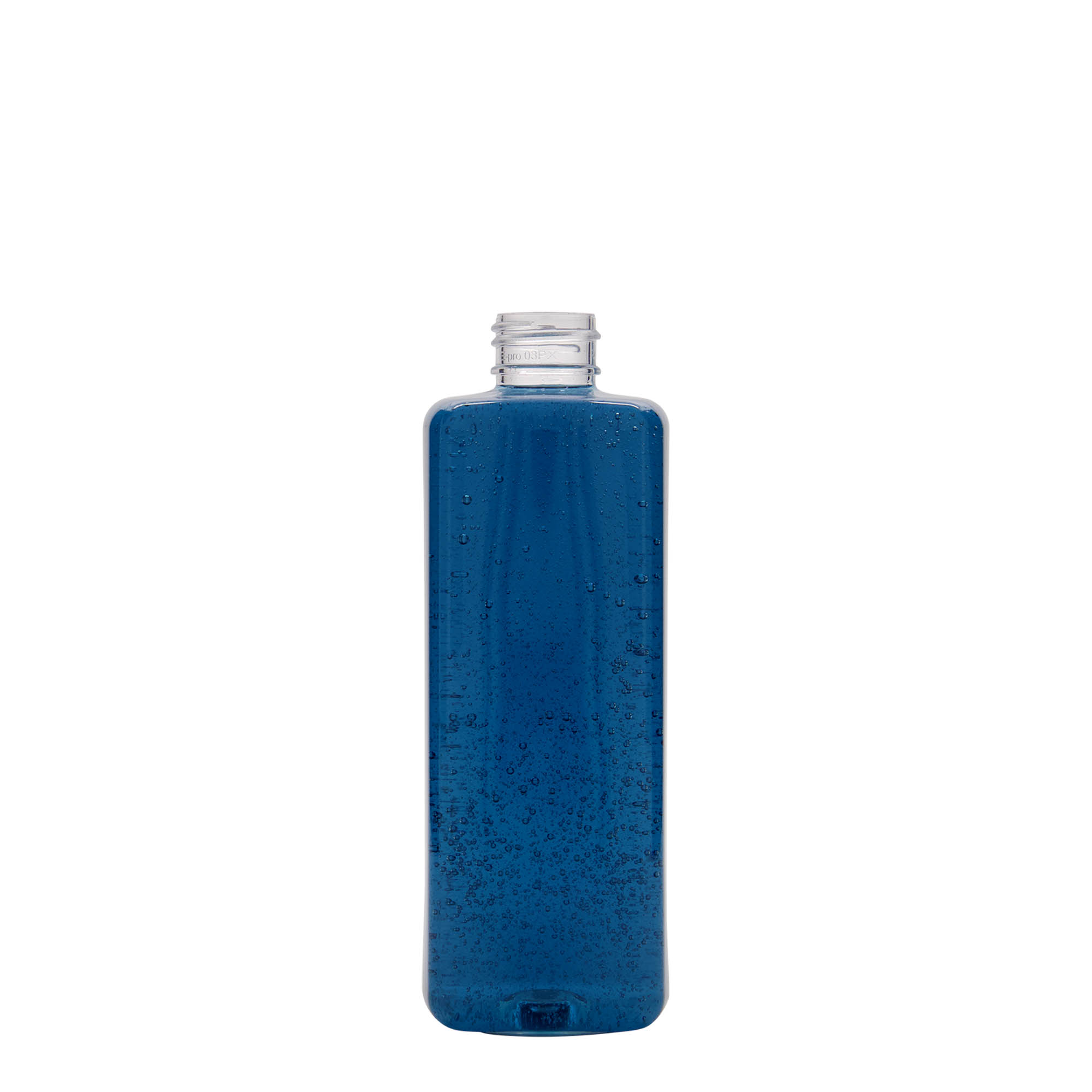 300 ml PET fľaša 'Karl', štvorcová, plastová, hrdlo: 24/410