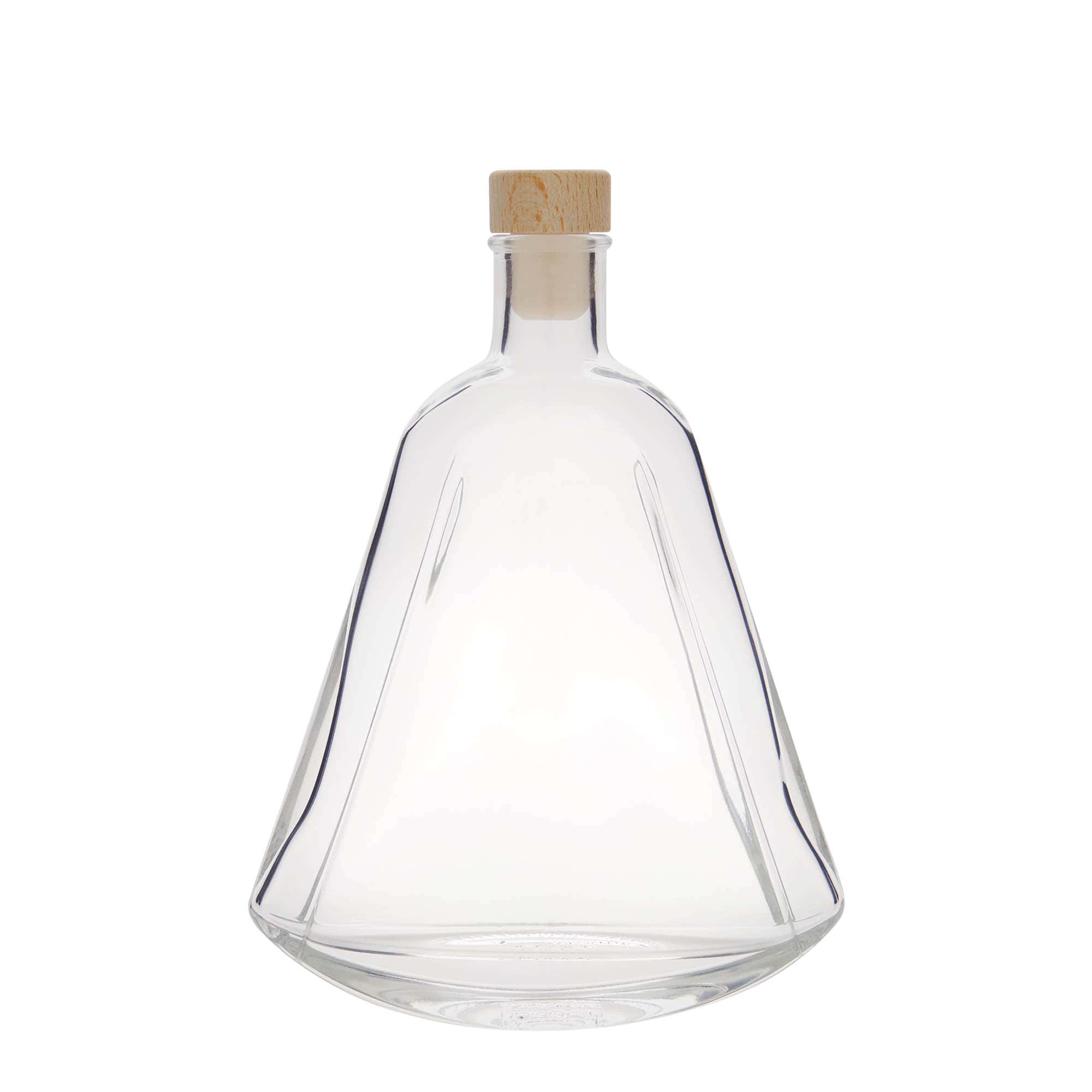 350 ml sklená fľaša „Maurizio“, oválna, hrdlo: korok