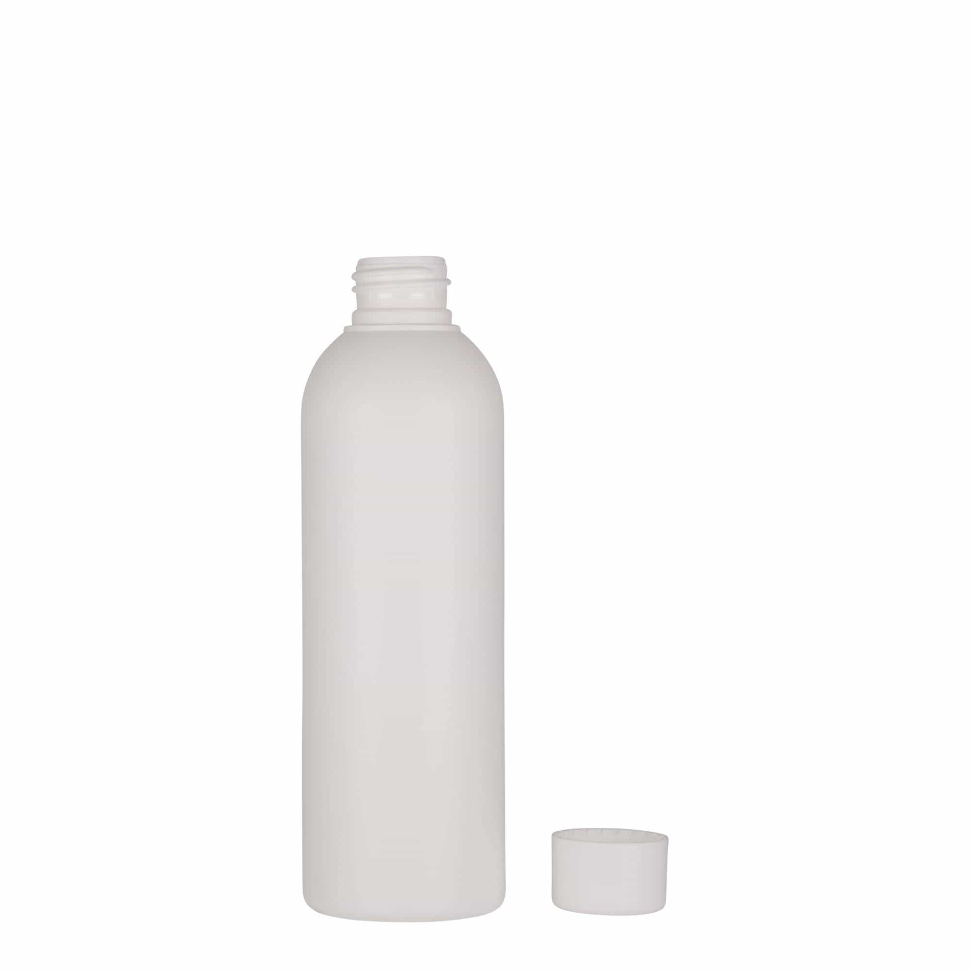 200 ml plastová fľaša „Tuffy“, HDPE, biela farba, hrdlo: GPI 24/410
