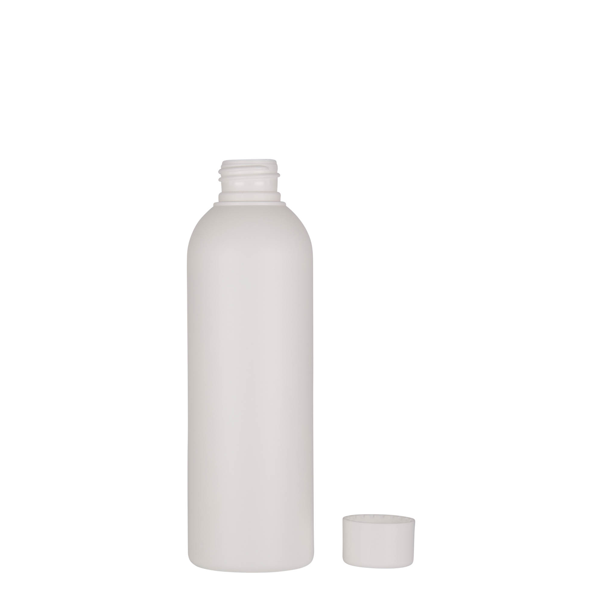 200 ml plastová fľaša 'Tuffy', HDPE, biela, hrdlo: 24/410