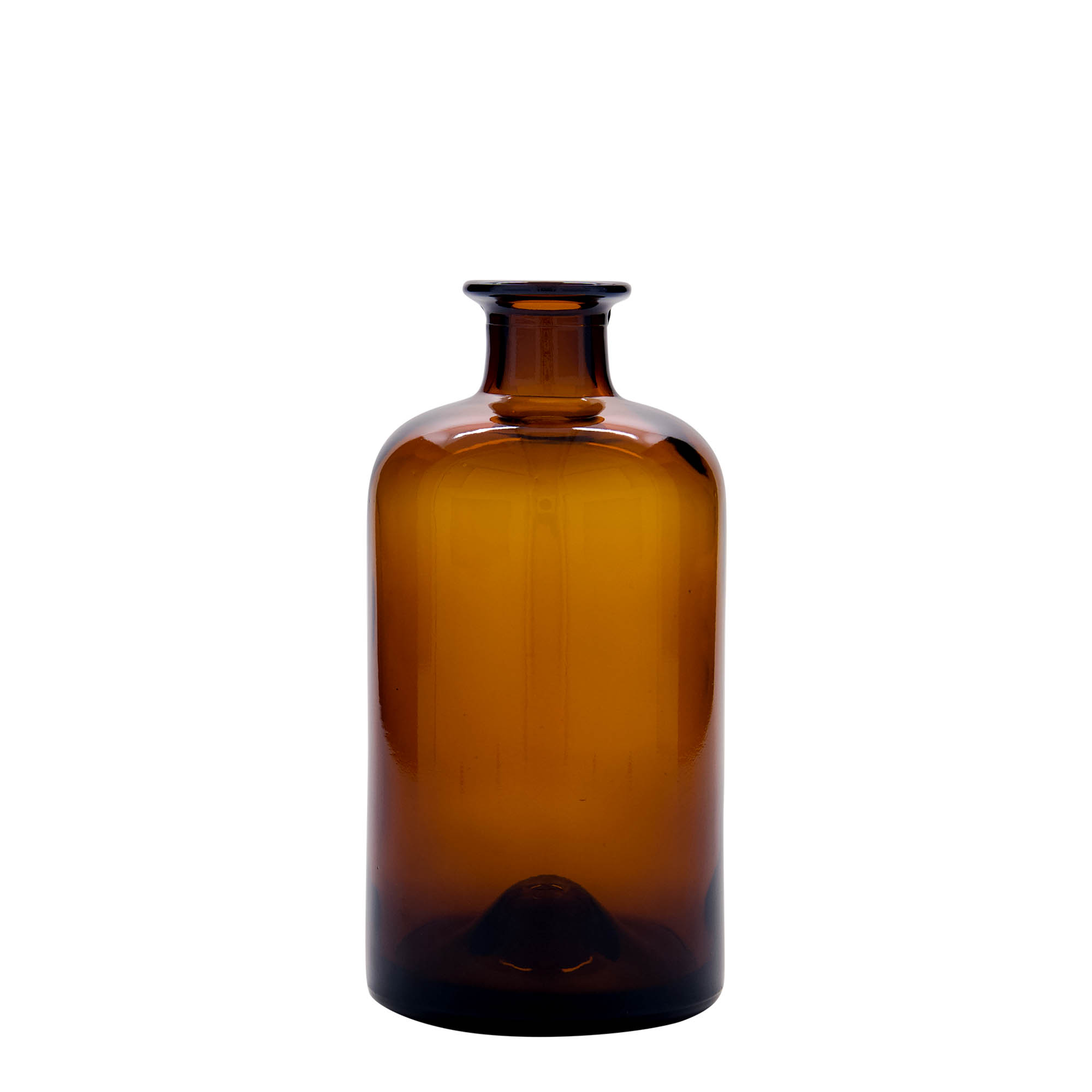 500 ml lekárnická sklenená fľaša, hnedá, hrdlo: korok