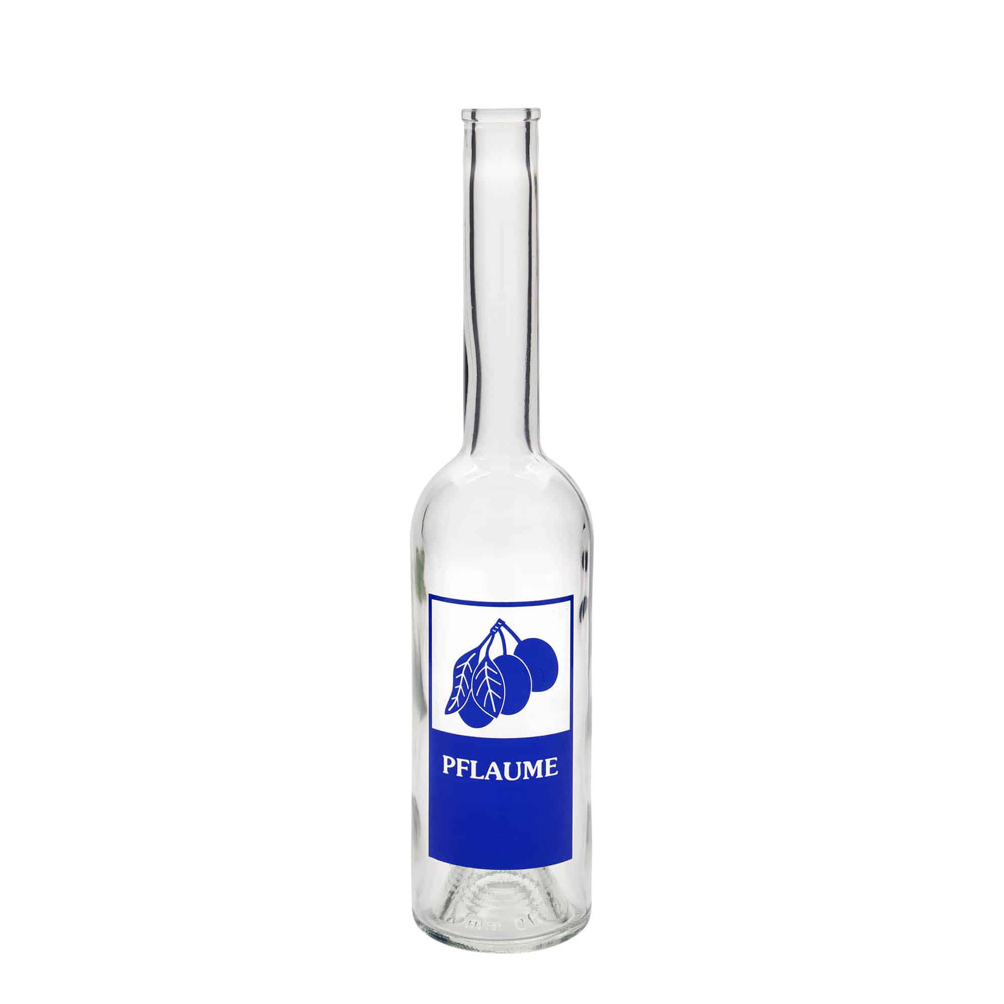 500 ml sklenená fľaša 'Opera', motív: slivka, hrdlo: korok