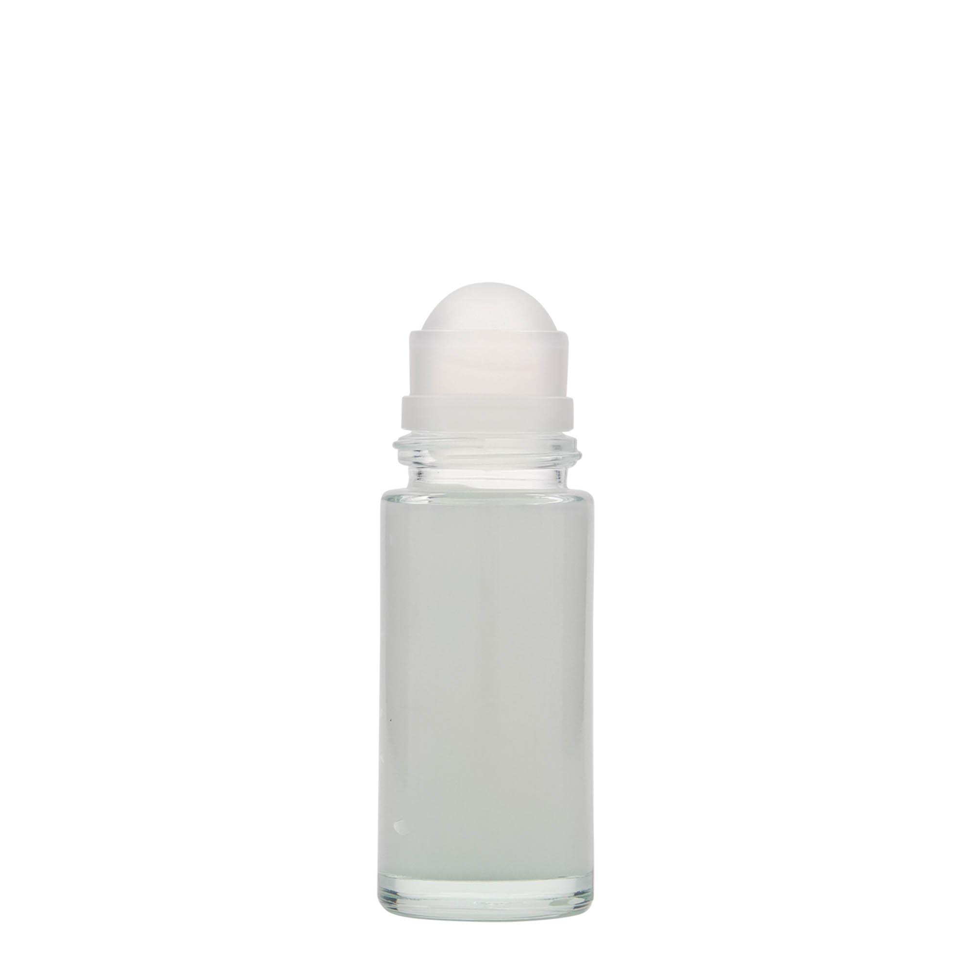 50 ml roll-on fľaštička, sklo, hrdlo: skrutkovací uzáver