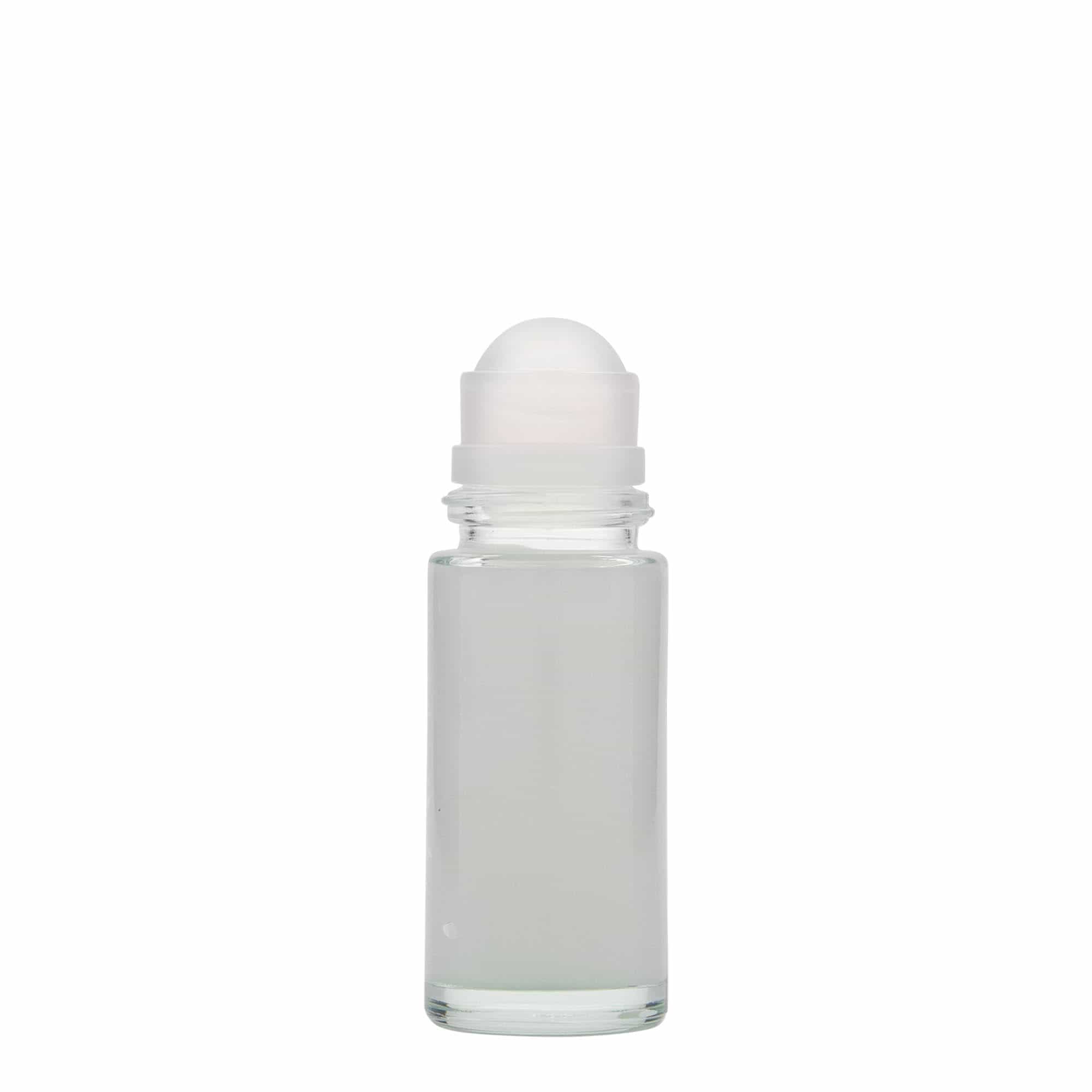 50 ml roll-on fľaštička, sklo, hrdlo: skrutkovací uzáver