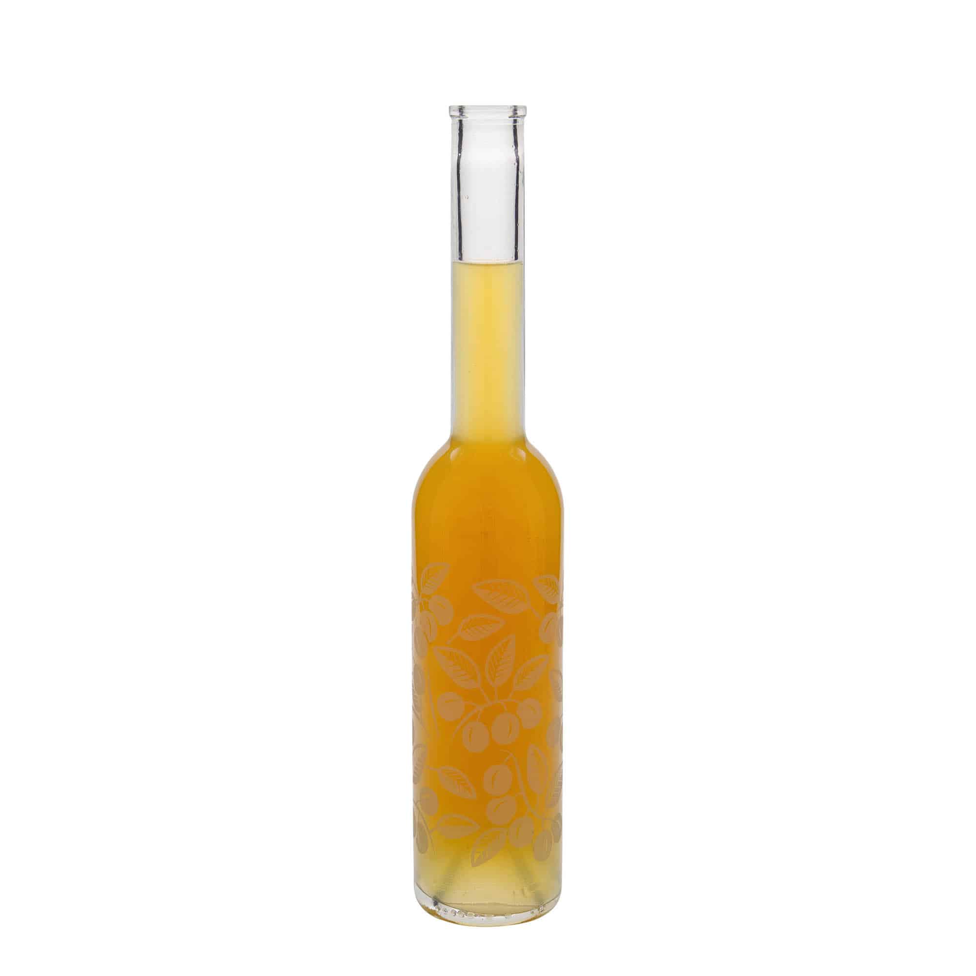 350 ml sklená fľaša „Opera“, motív: mirabelky, hrdlo: korok