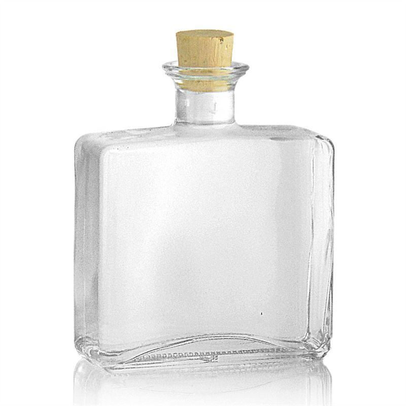 500 ml sklená fľaša „Julia“, obdĺžniková, hrdlo: korok 500 ml sklená fľaša „Julia“, obdĺžniková, hrdlo: korok