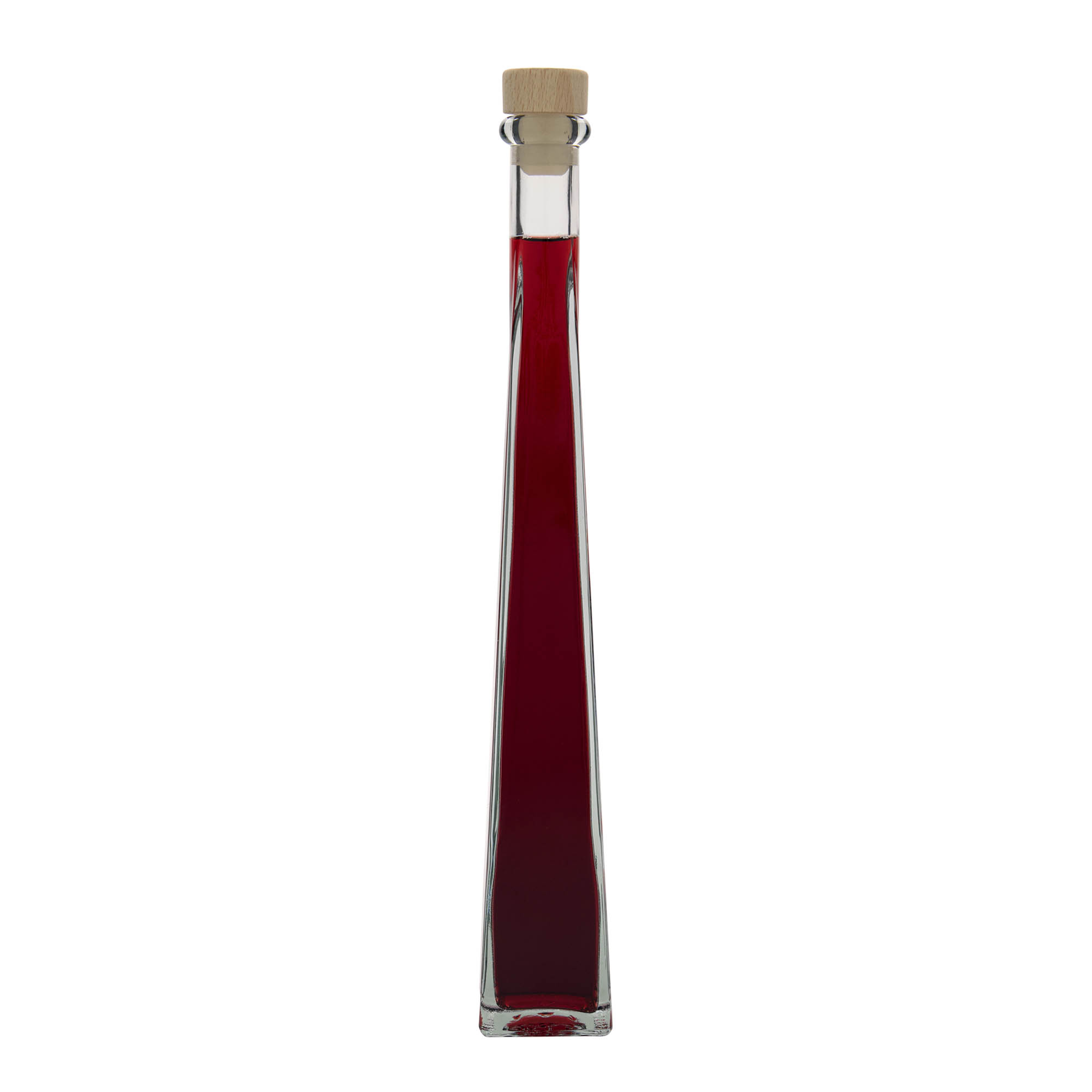 200 ml sklenená fľaša 'Dama Quadrato', štvorcová, hrdlo: korok 200 ml sklenená fľaša 'Dama Quadrato', štvorcová, hrdlo: korok