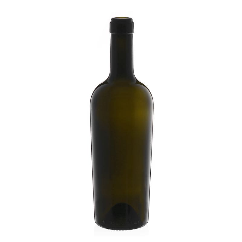 750 ml vínová fľaša 'Imperiale', antikzelená, hrdlo: korok