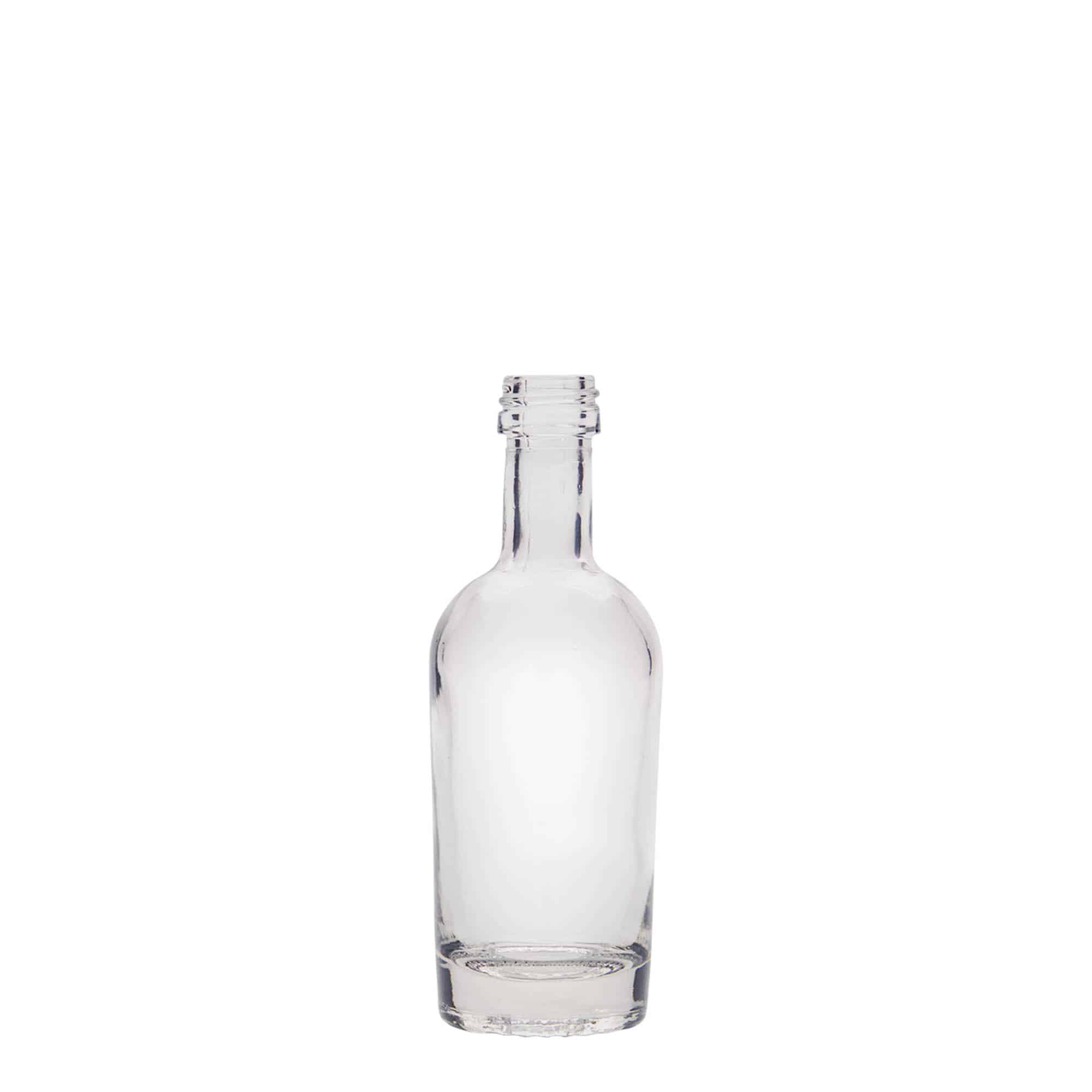 50 ml sklenená fľaša 'Pepe', hrdlo: PP 18