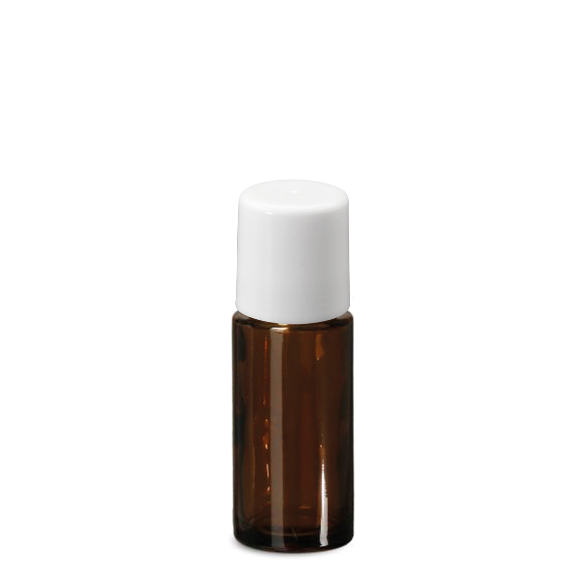 50 ml roll-on fľaša, sklo, hnedá, hrdlo: skrutkovací uzáver