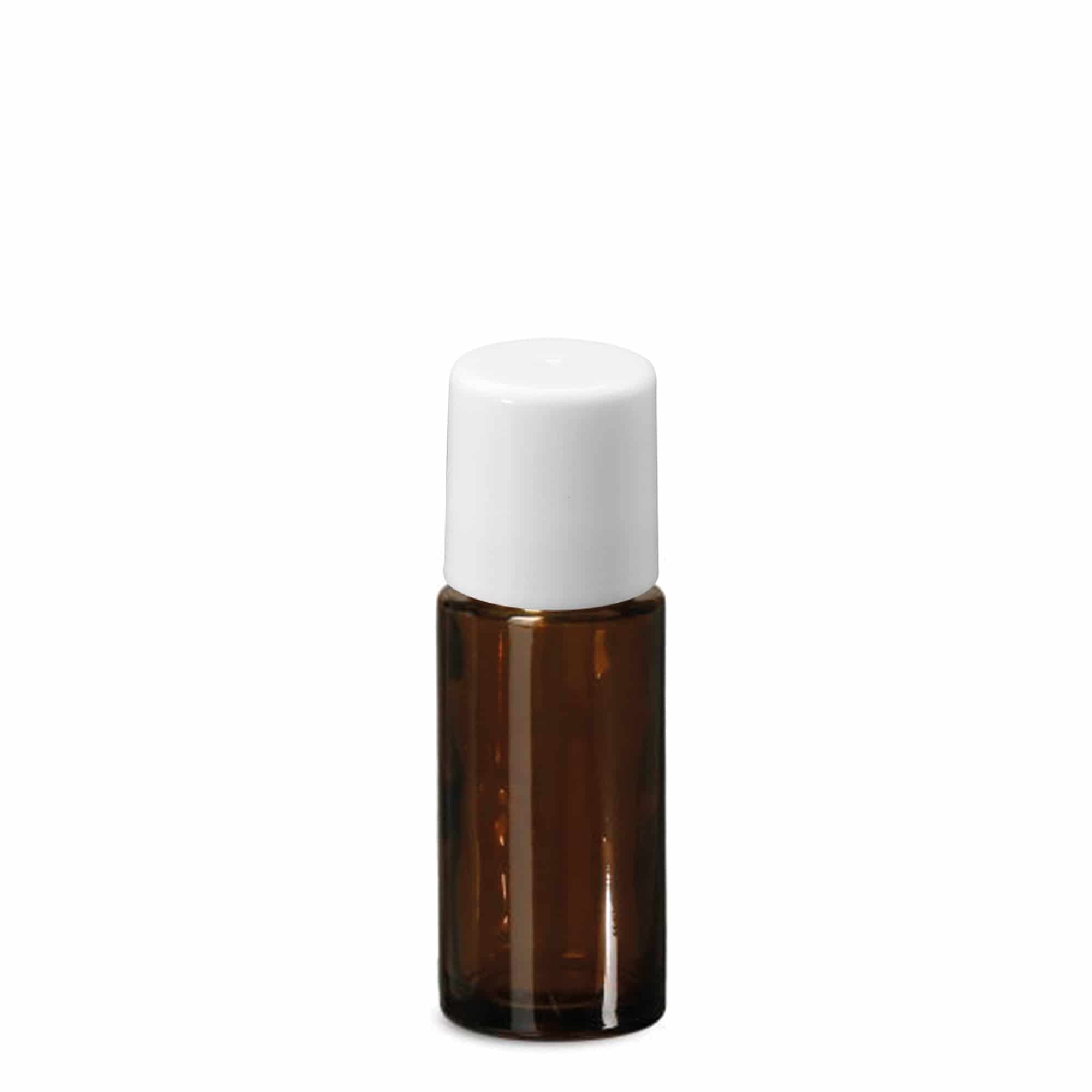50 ml roll-on fľaša, sklo, hnedá, hrdlo: skrutkovací uzáver