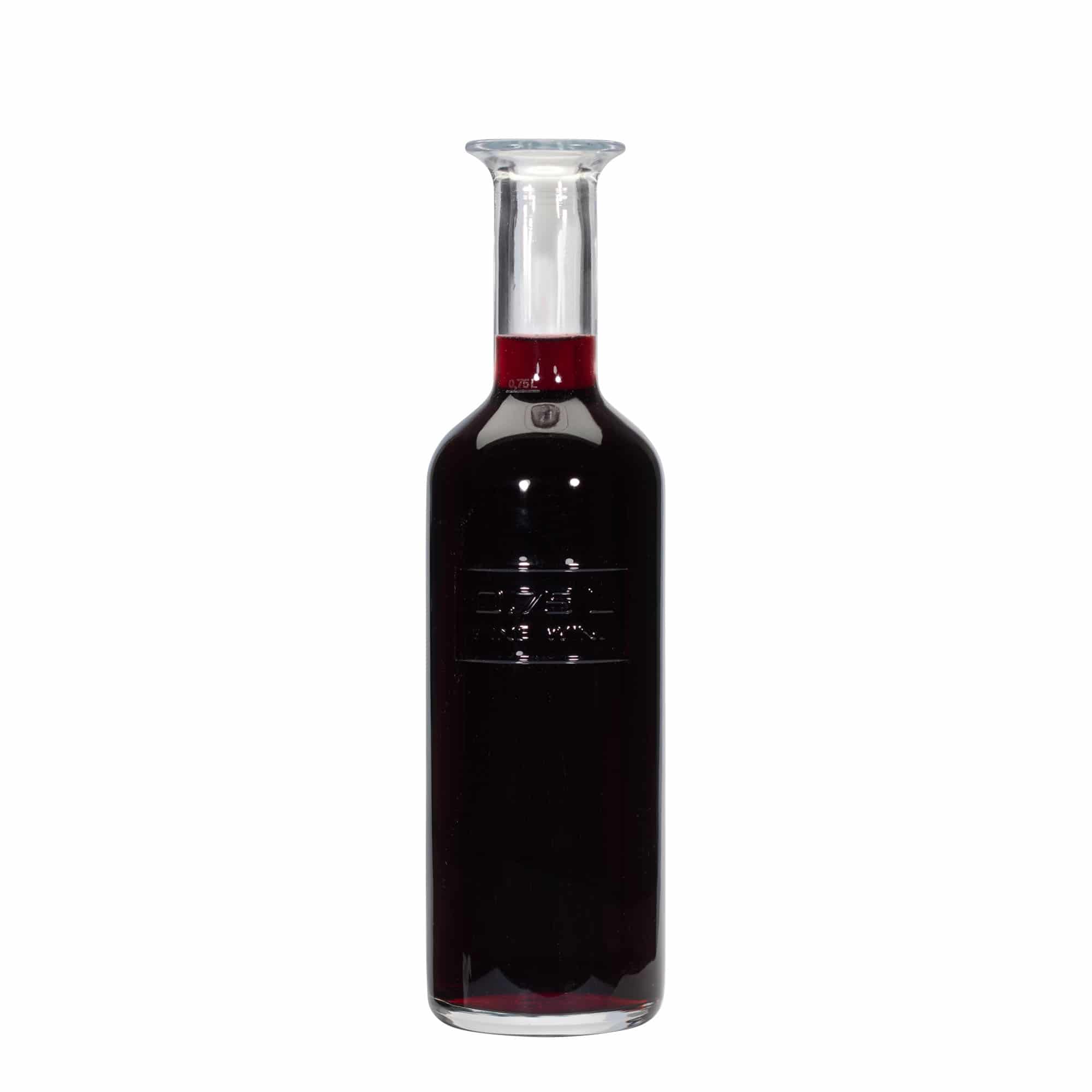 750 ml sklená fľaša „Optima Fine Wine“, hrdlo: korok