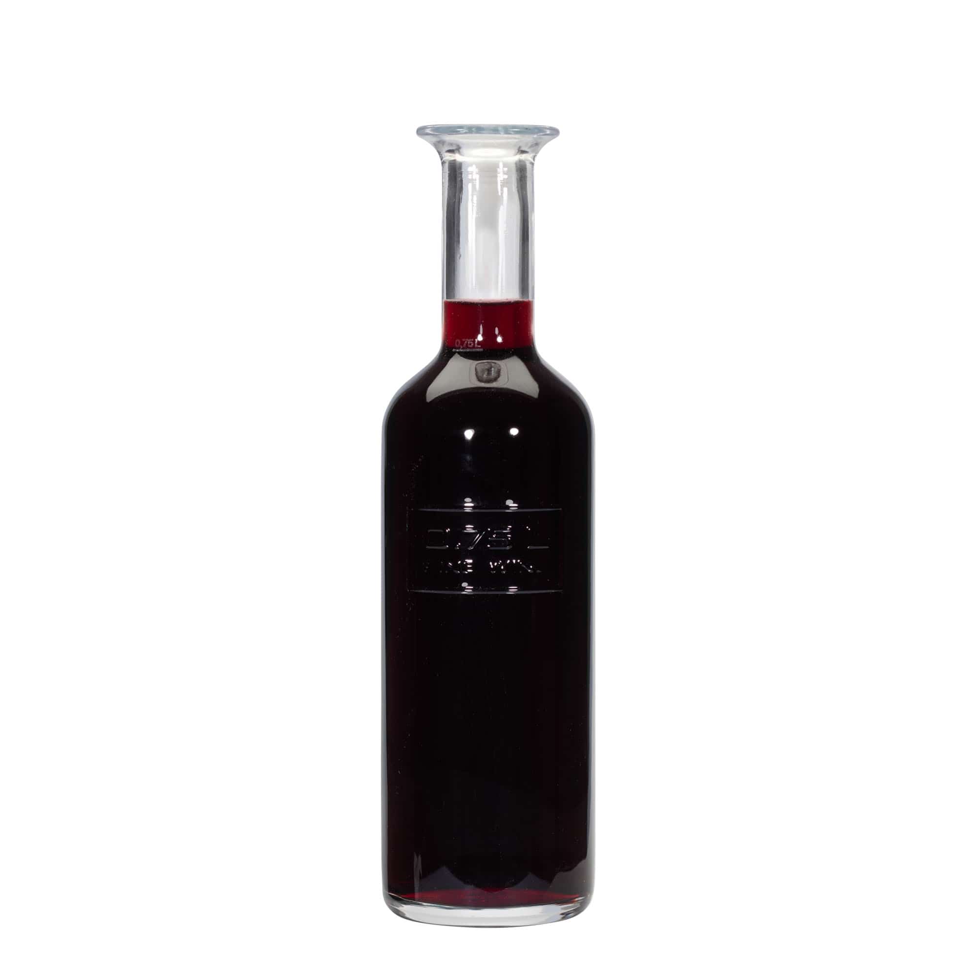 750 ml sklenená fľaša 'Optima Fine Wine', hrdlo: korok