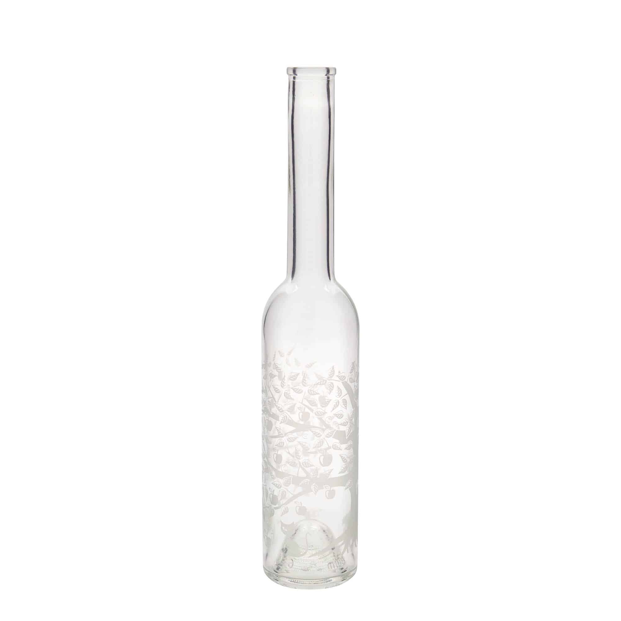 350 ml sklená fľaša „Opera“, motív: jabloň, hrdlo: korok 350 ml sklená fľaša „Opera“, motív: jabloň, hrdlo: korok