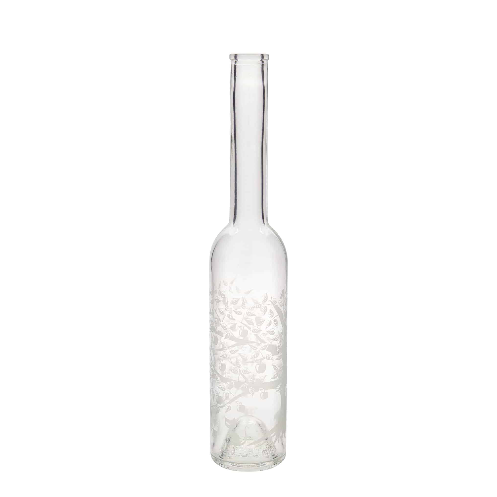 350 ml sklenená fľaša 'Opera', motív: jabloň, hrdlo: korok 350 ml sklenená fľaša 'Opera', motív: jabloň, hrdlo: korok