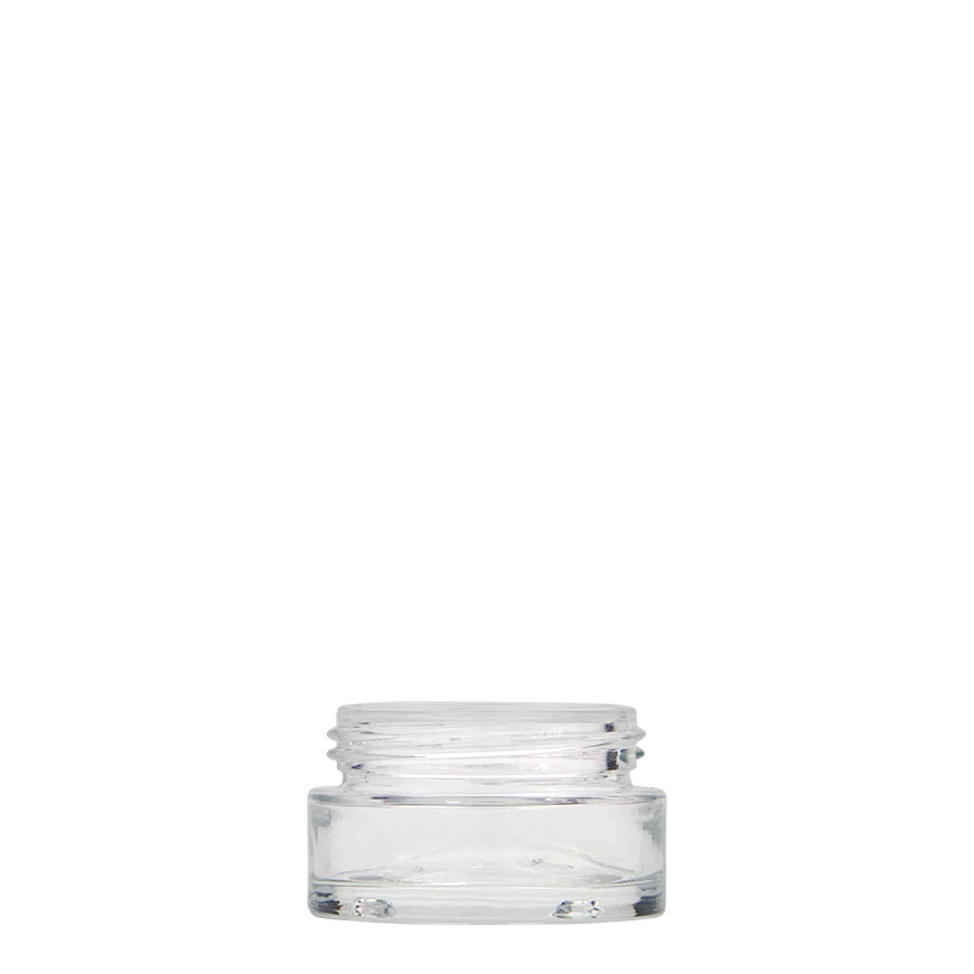 15 ml téglik „Clear Edition“, sklený, hrdlo: skrutkovací uzáver 15 ml téglik „Clear Edition“, sklený, hrdlo: skrutkovací uzáver