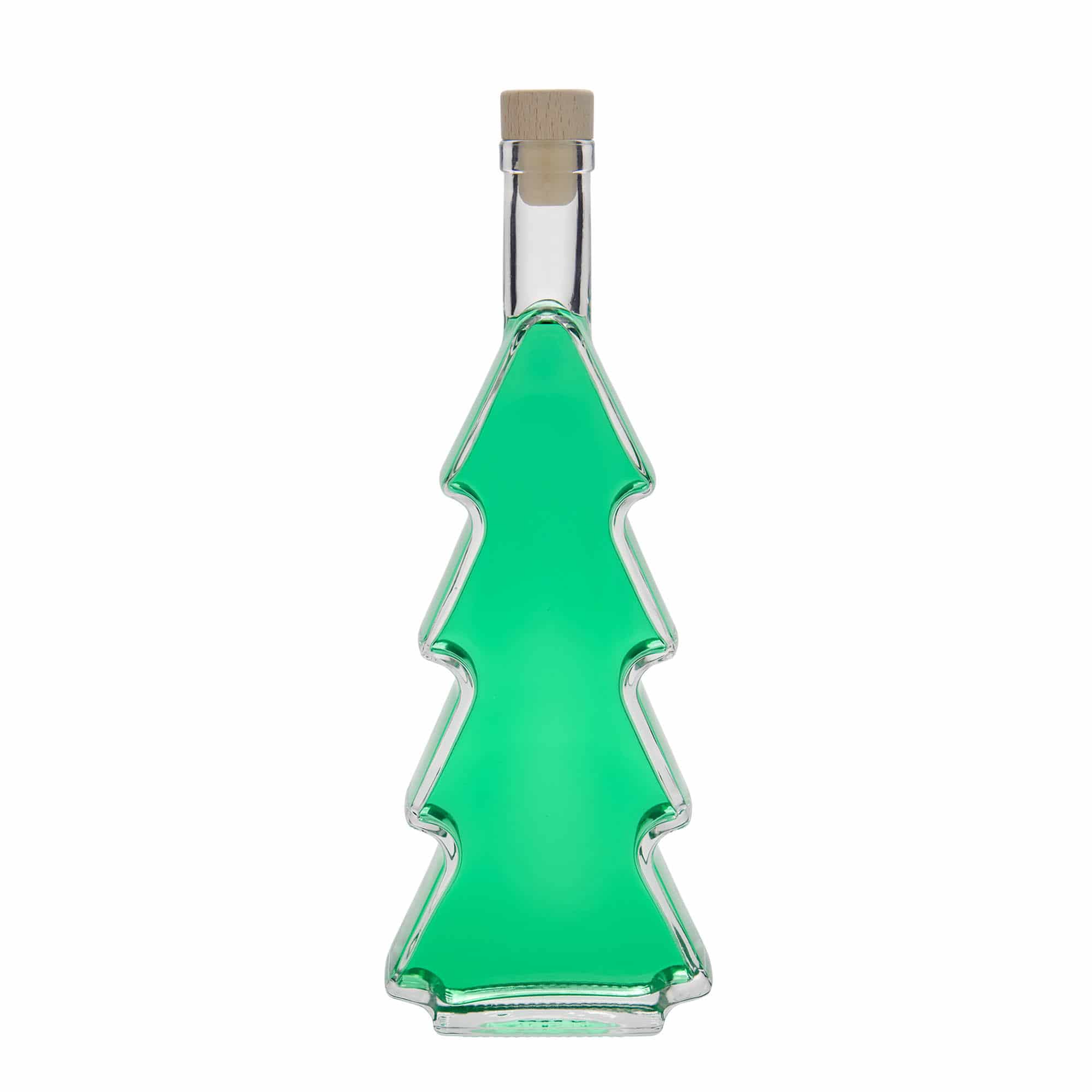 500 ml sklená fľaša „Vianočná jedlička“, hrdlo: korok