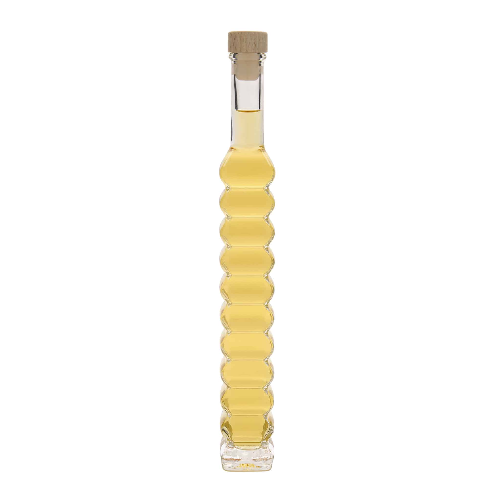 200 ml sklená fľaša „Roma, štvorcová, hrdlo: korok