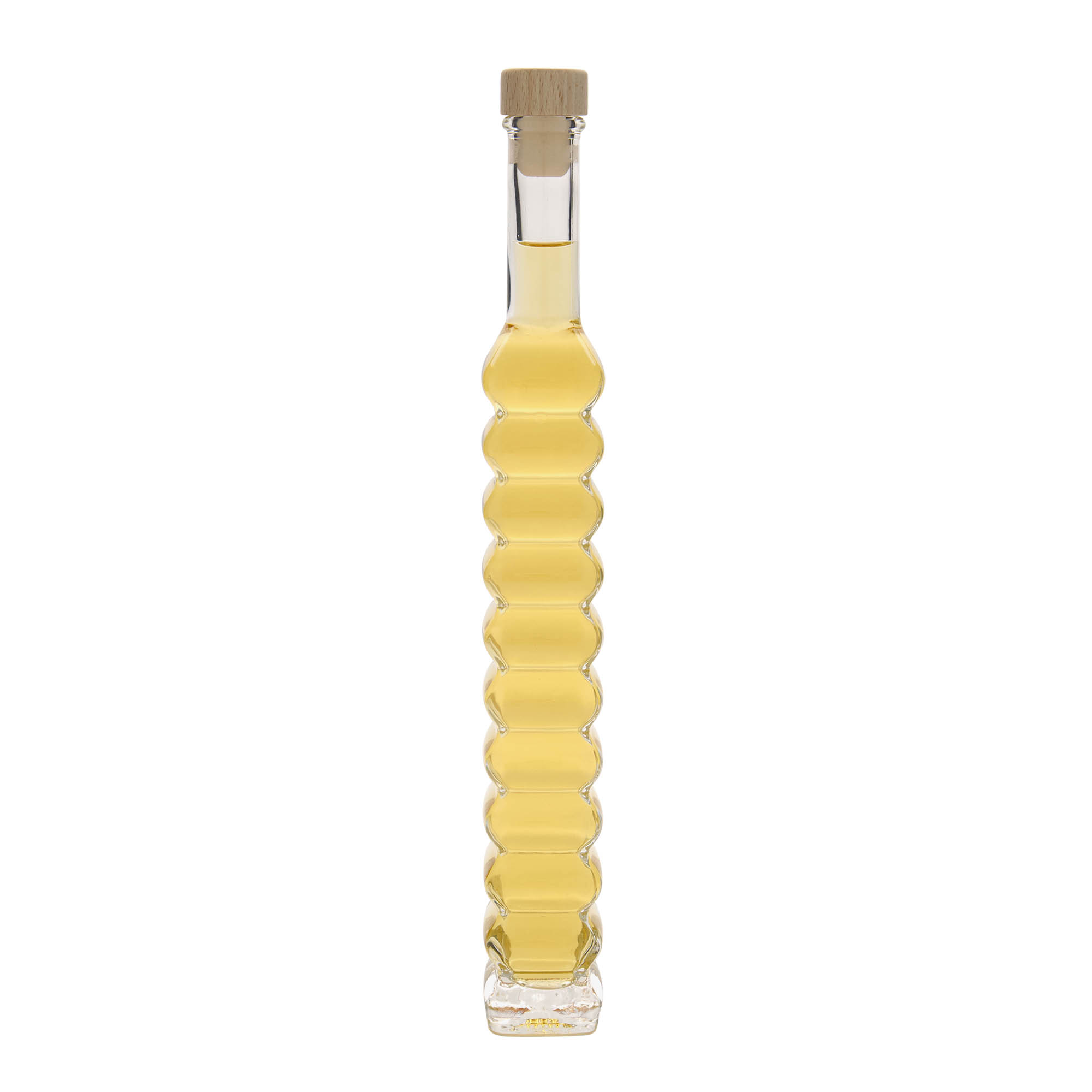 200 ml sklenená fľaša 'Roma, štvorcová, hrdlo: korok