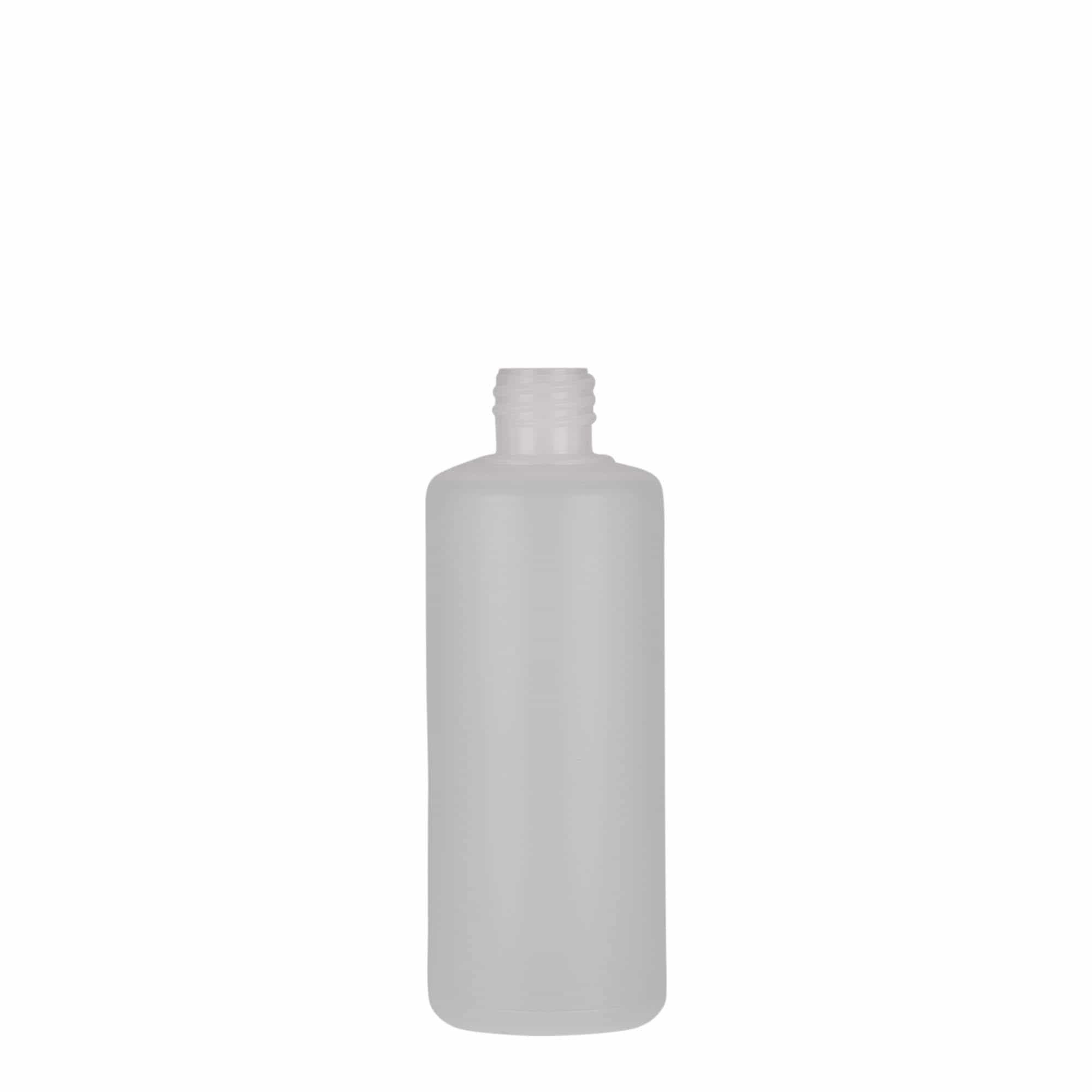 100 ml okrúhla fľaša, PE plast, prírodná farba, hrdlo: skrutkovací uzáver 100 ml okrúhla fľaša, PE plast, prírodná farba, hrdlo: skrutkovací uzáver