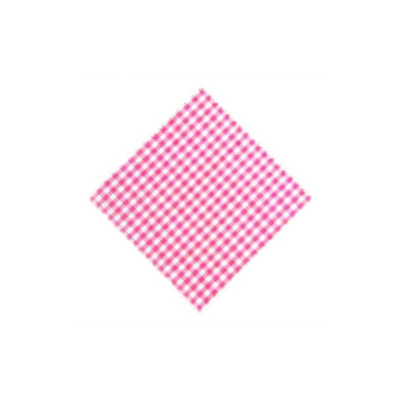 Textilné dečky kárované 15 x 15, štvorcové, textil, ružová farba, hrdlo: TO58-TO82