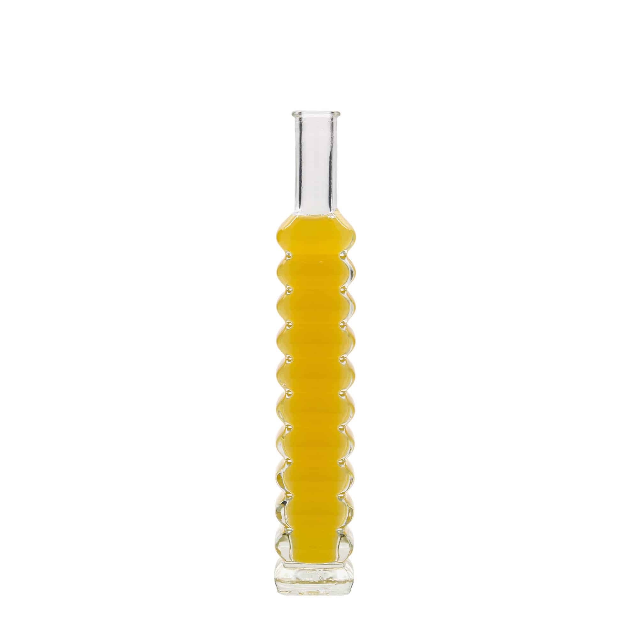 100 ml sklená fľaša „Roma“, štvorcová, hrdlo: korok