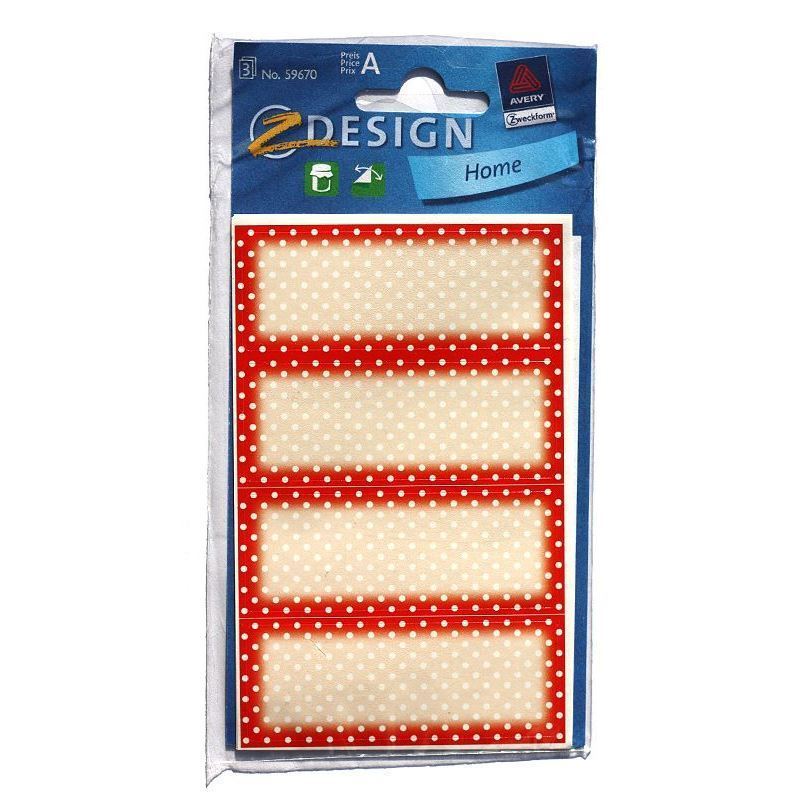 Zweckform etikety „Red Dots“, obdĺžnikové, papier, červené Zweckform etikety „Red Dots“, obdĺžnikové, papier, červené