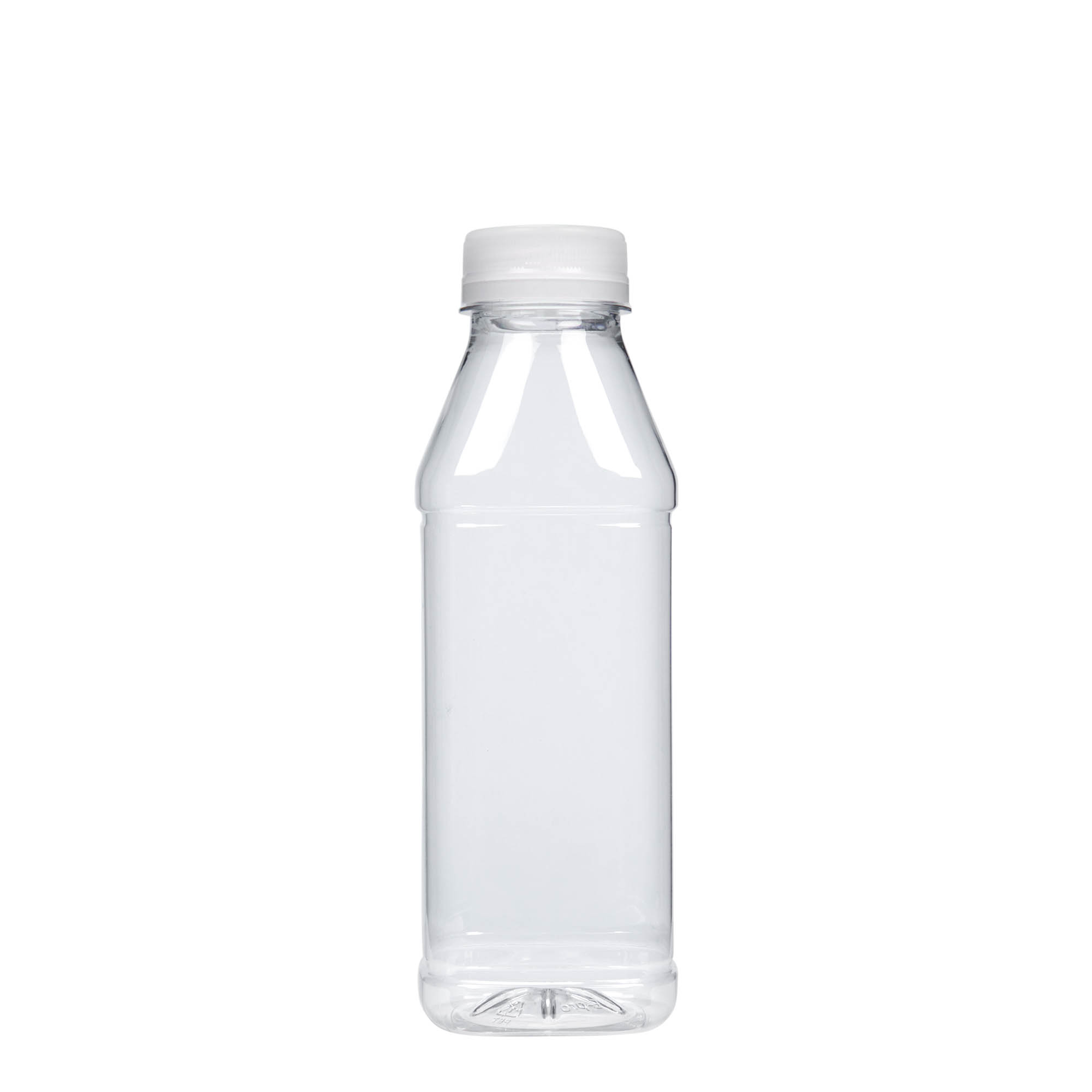 500 ml PET fľaša 'Milk and Juice Carré', štvorcová, plastová, hrdlo: 38 mm 500 ml PET fľaša 'Milk and Juice Carré', štvorcová, plastová, hrdlo: 38 mm
