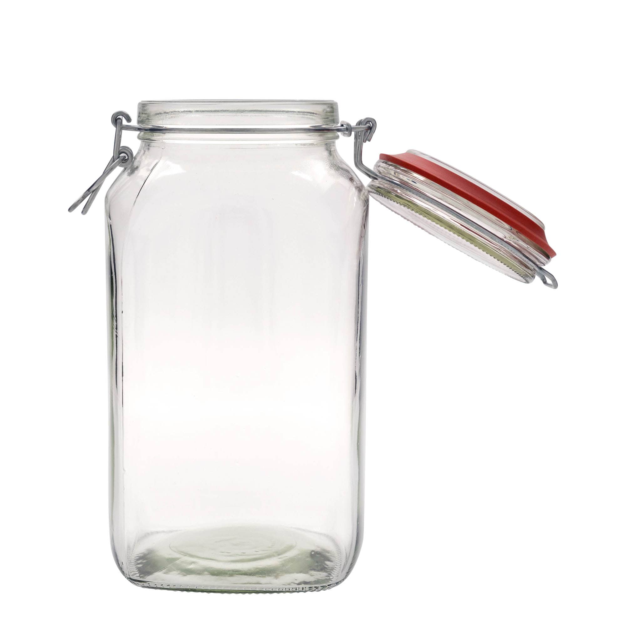 2 590 ml pohár so strmeňovým uzáverom, štvorcový, hrdlo: strmeňový uzáver