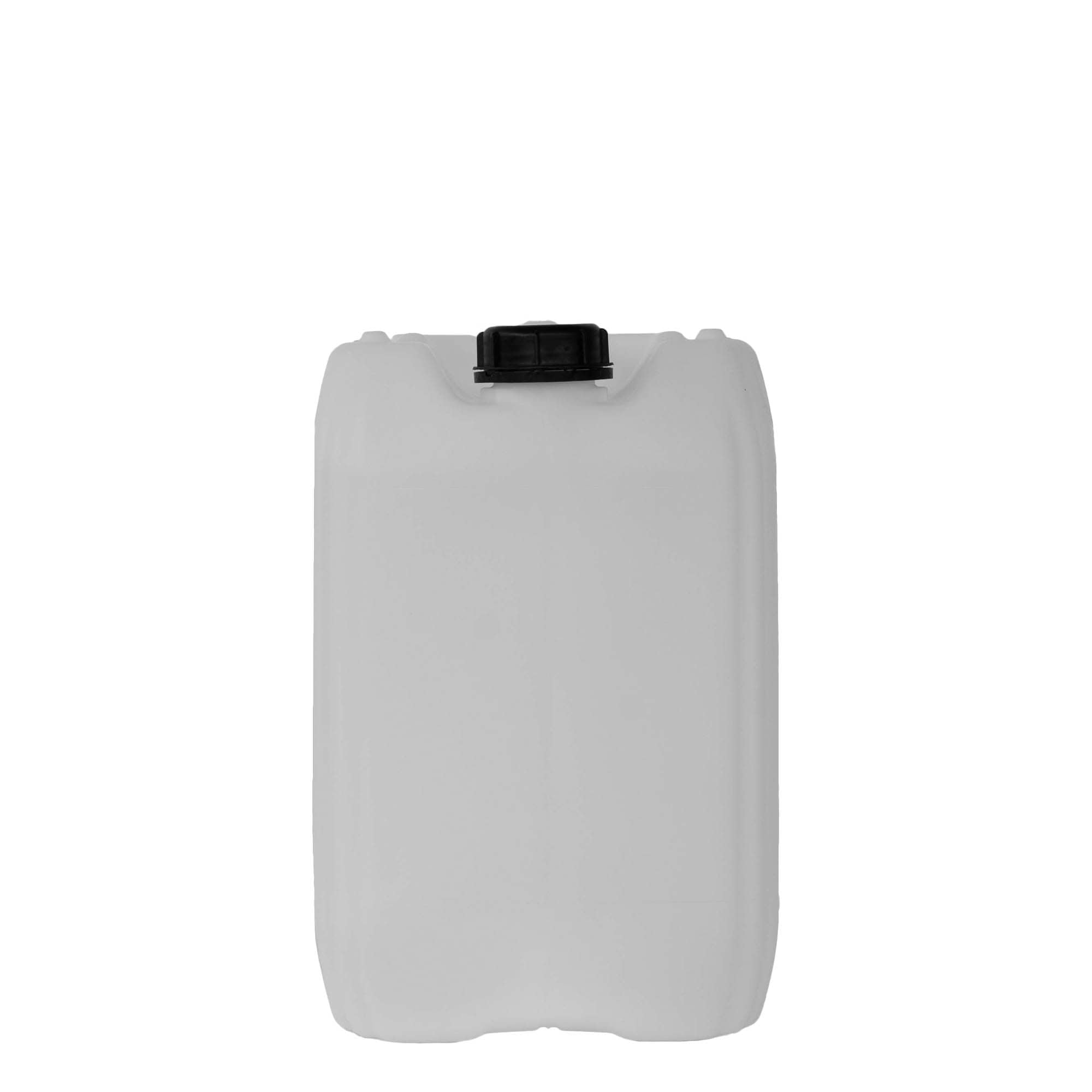 20 l kanister, obdĺžnikový, HDPE plast, prírodný, hrdlo: ND 60