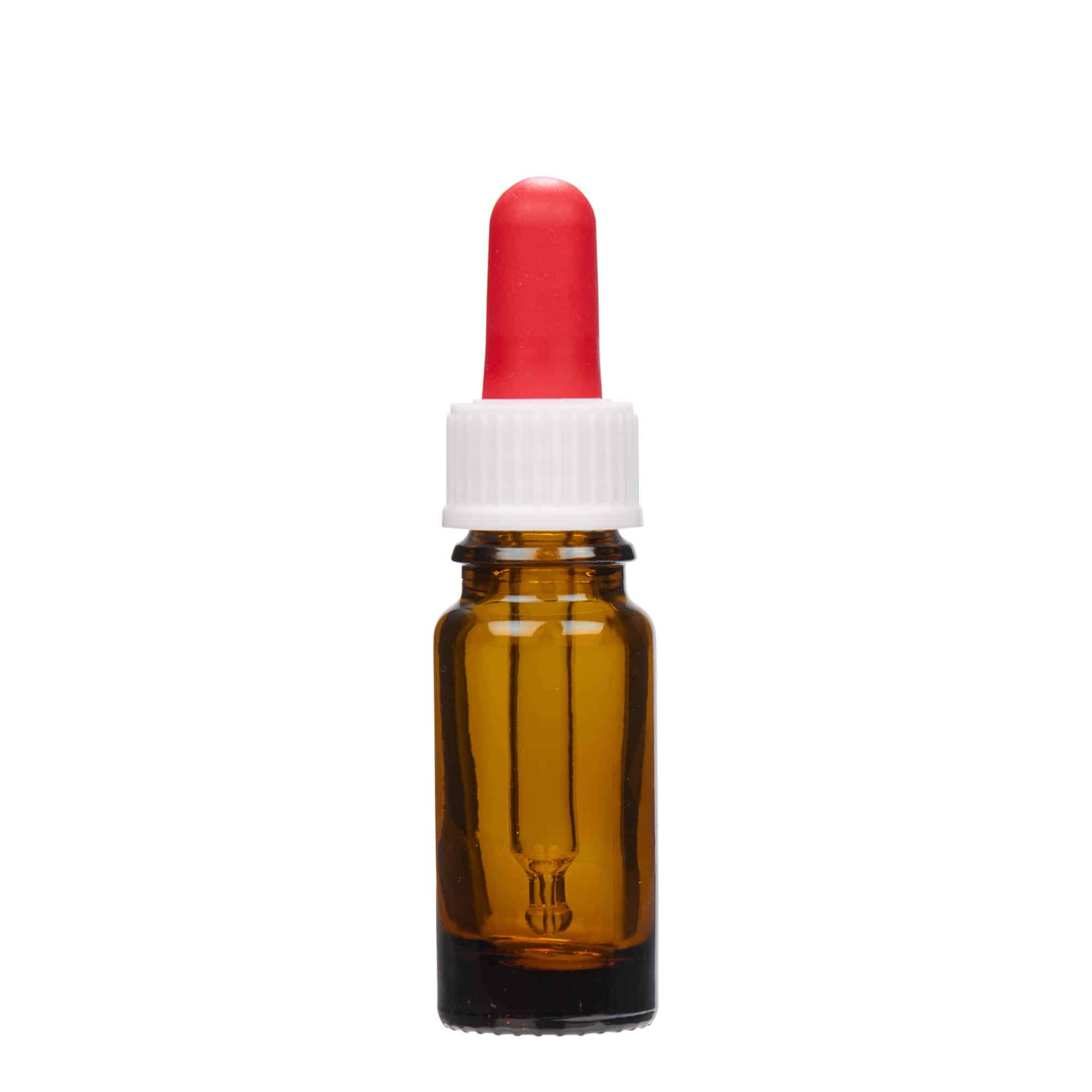 10 ml liekovka s pipetou, sklená, hnedá farba, hrdlo: DIN 18 10 ml liekovka s pipetou, sklená, hnedá farba, hrdlo: DIN 18
