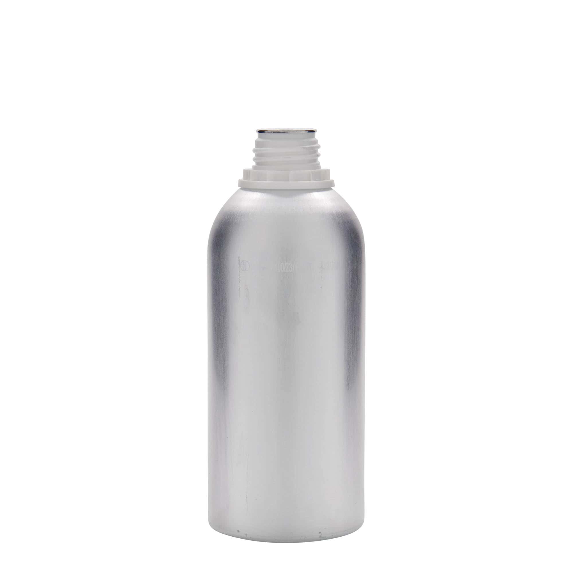 625 ml hliníková fľaša, kov, strieborná, hrdlo: DIN 32