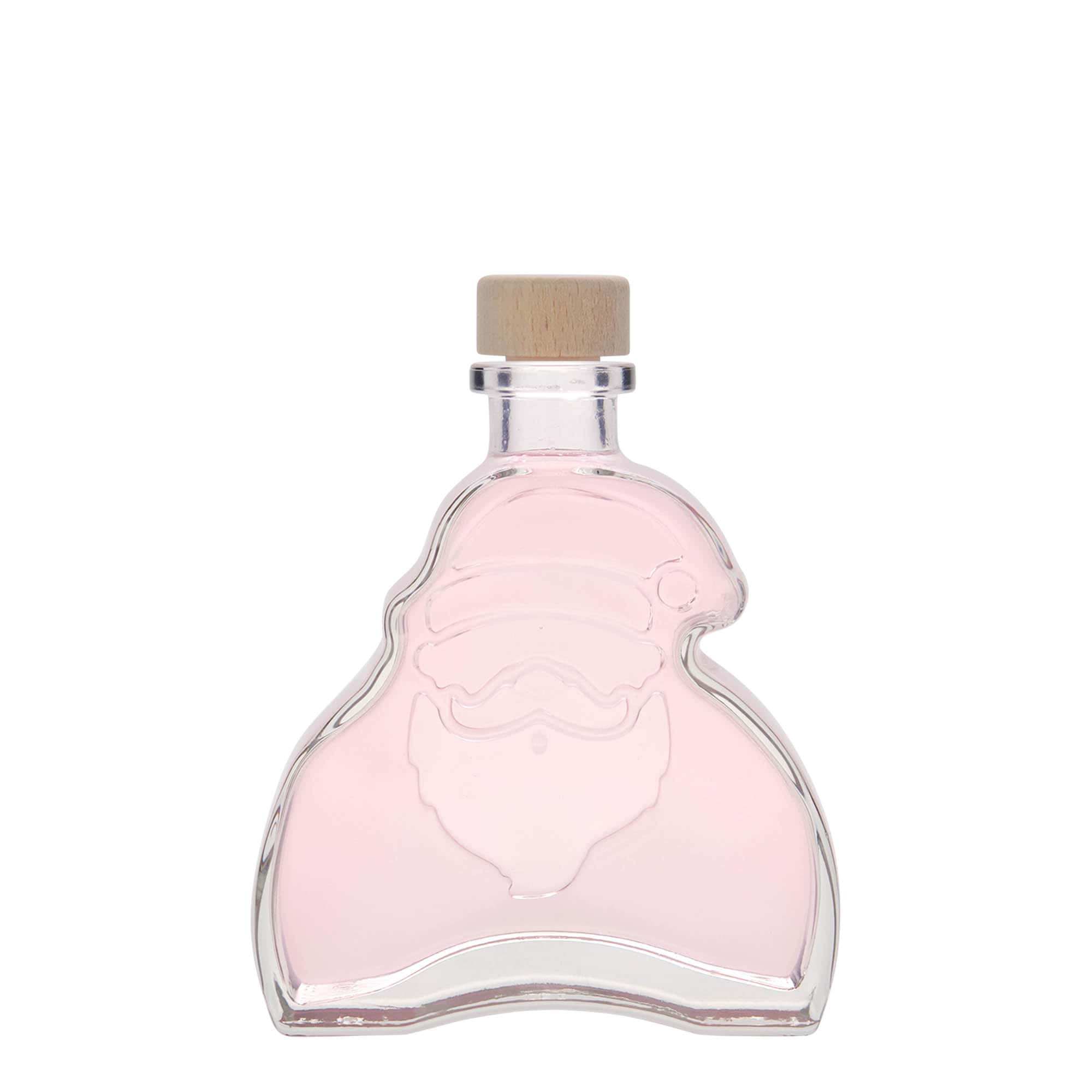 200 ml sklená fľaša „Santa Claus“, hrdlo: korok